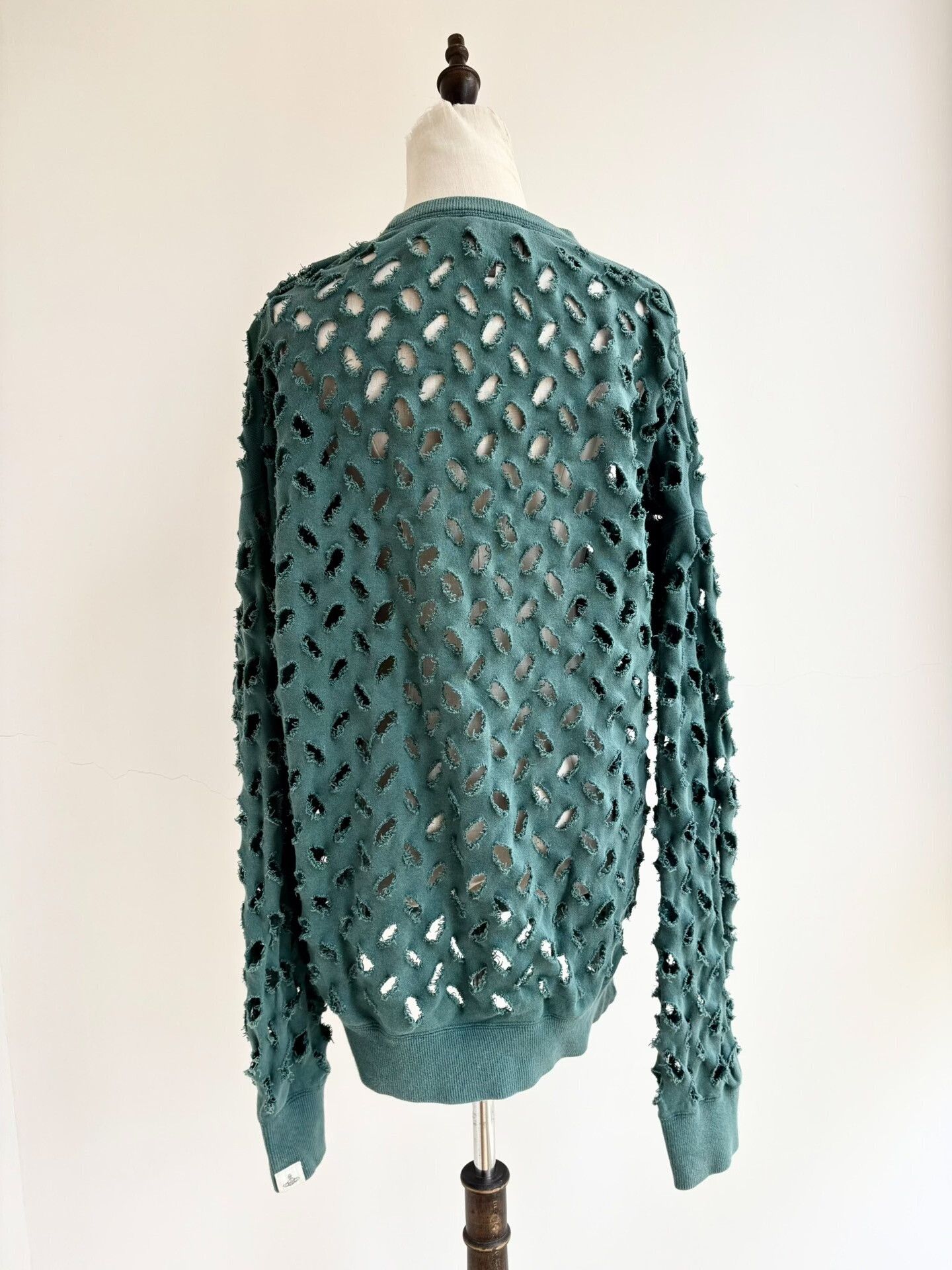 Vivienne Westwood Vivienne Westwood Green Hollow-Out Letter Sweater Size M / US 6-8 / IT 42-44 - 3 Thumbnail