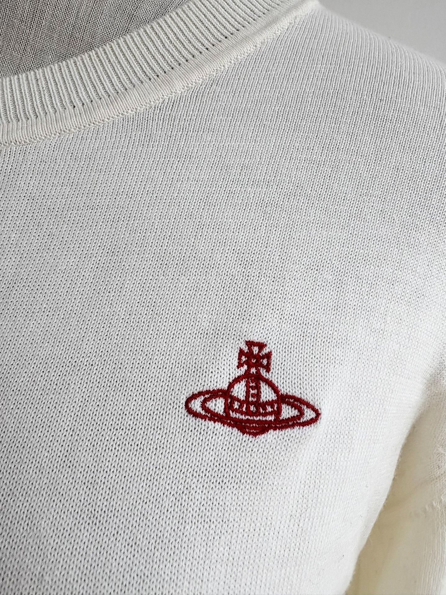 Vivienne Westwood Vivienne Westwood White Saturn Knit Sweater Size S / US 4 / IT 40 - 3 Thumbnail