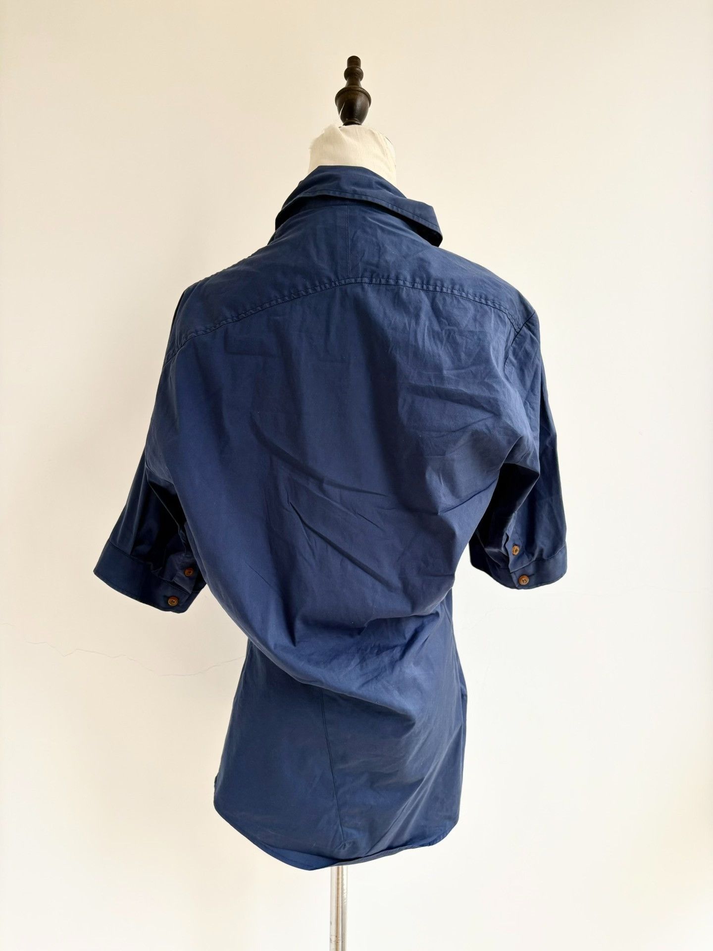 Vivienne Westwood Vivienne Westwood Vintage Blue Short Sleeve Shirt Size L / US 10 / IT 46 - 3 Thumbnail