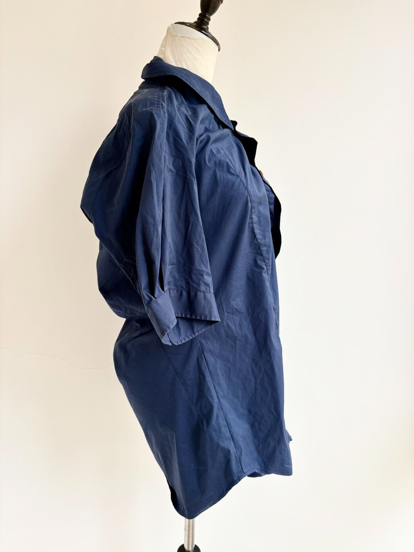 Vivienne Westwood Vivienne Westwood Vintage Blue Short Sleeve Shirt Size L / US 10 / IT 46 - 4 Thumbnail
