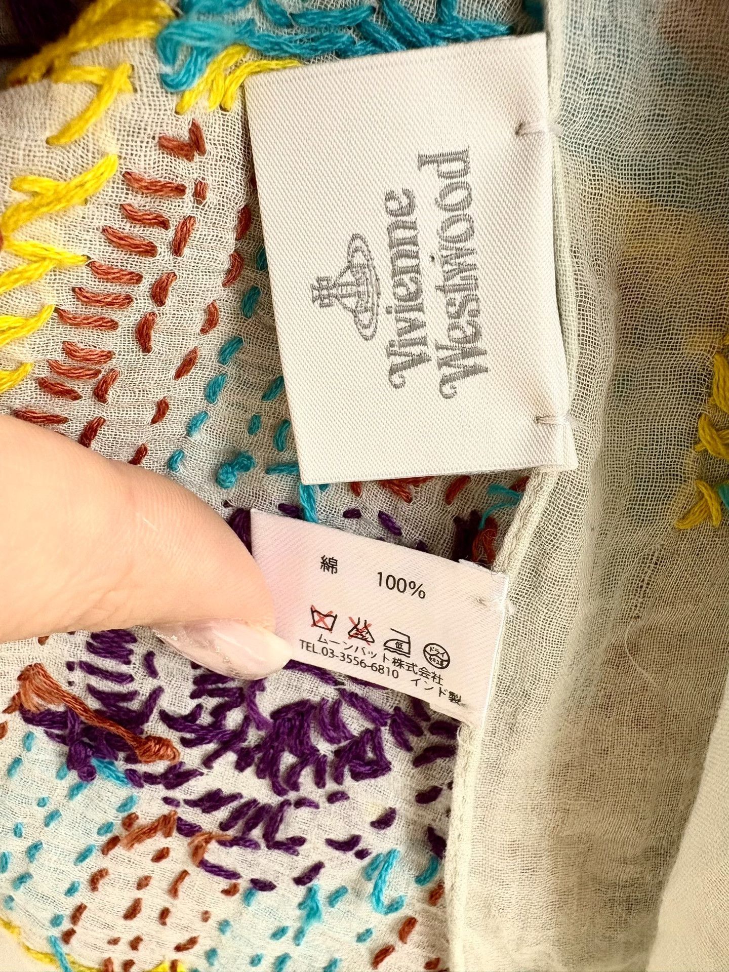 Vivienne Westwood Vivienne Westwood Vintage Saturn Embroidery Scarf Size ONE SIZE - 6 Thumbnail