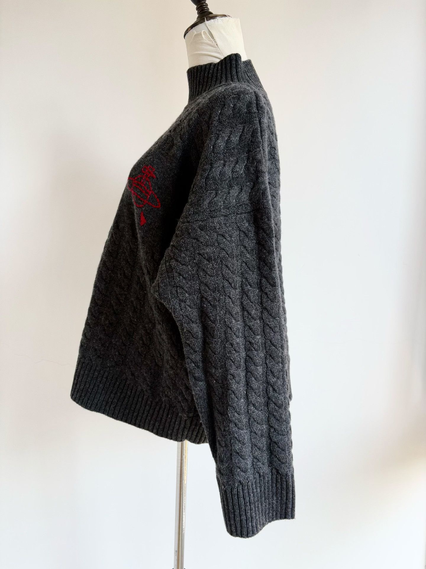 Vivienne Westwood Vivienne Westwood Vintage Gray Cable Sweater Size M / US 6-8 / IT 42-44 - 3 Thumbnail