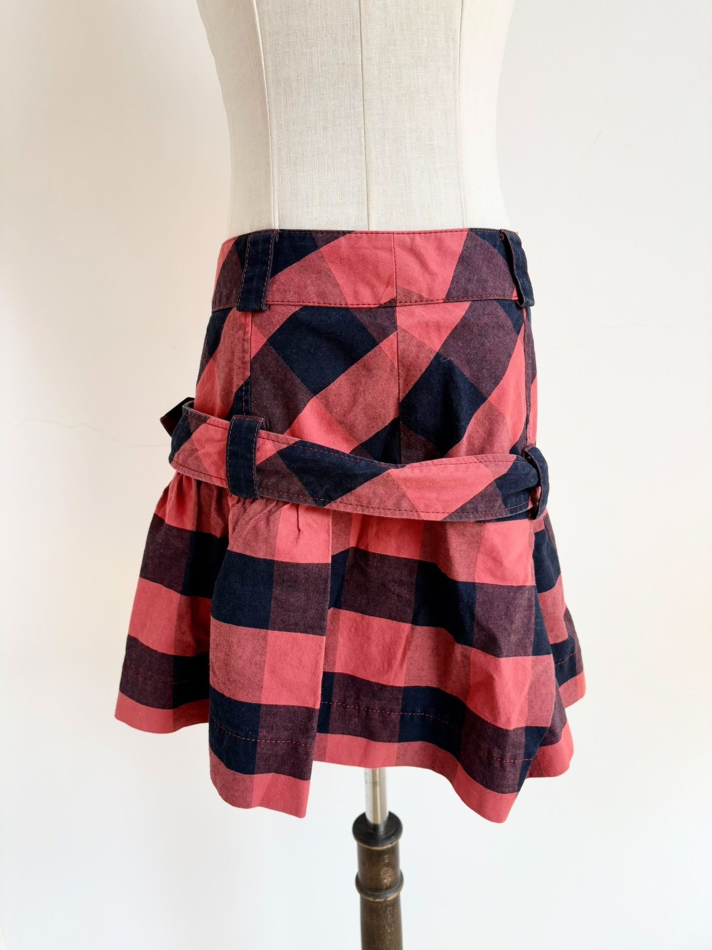 Vivienne Westwood Vivienne Westwood Vintage Red Plaid Buckle Skirt Size 22" - 3 Thumbnail