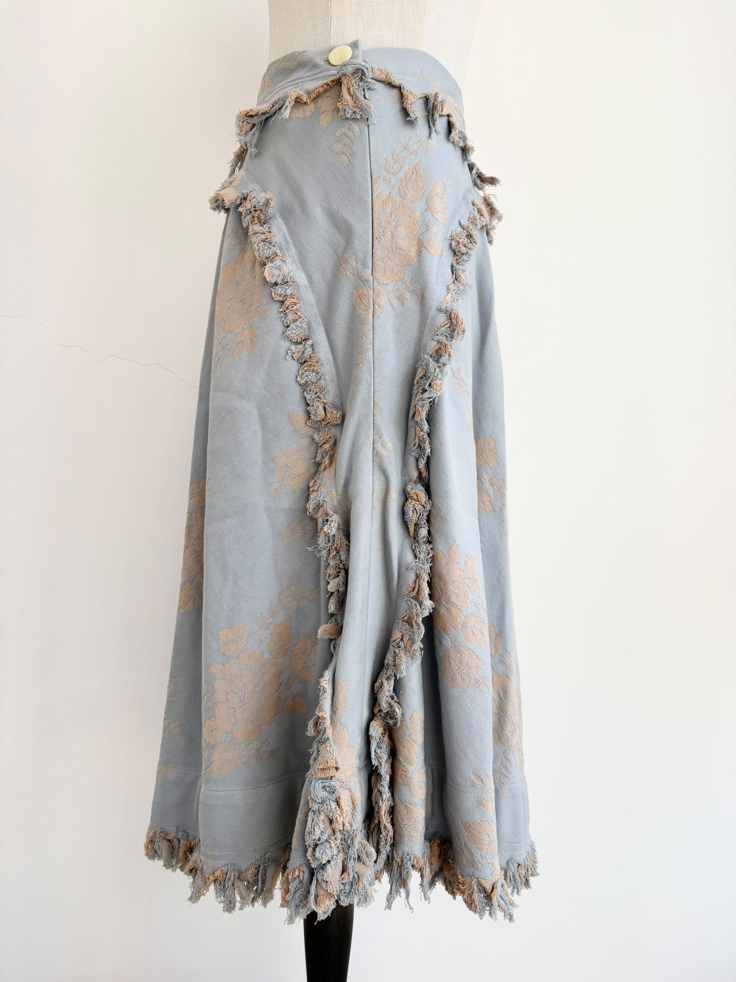 Vivienne Westwood Vivienne Westwood Blue Gold Floral Skirt Size 40" / US 18 - 3 Thumbnail