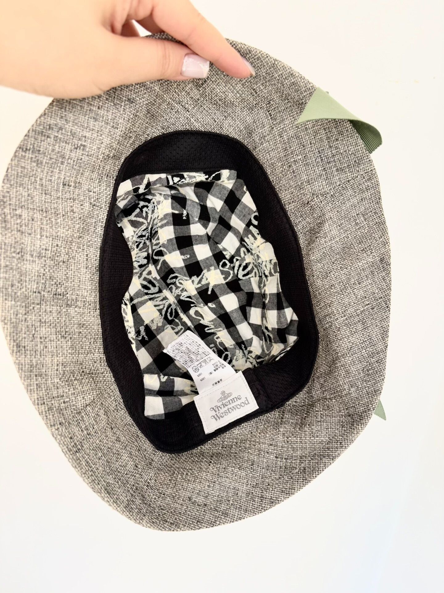 Vivienne Westwood Vivienne Westwood Gray Saturn Bow Hat Size ONE SIZE - 6 Thumbnail