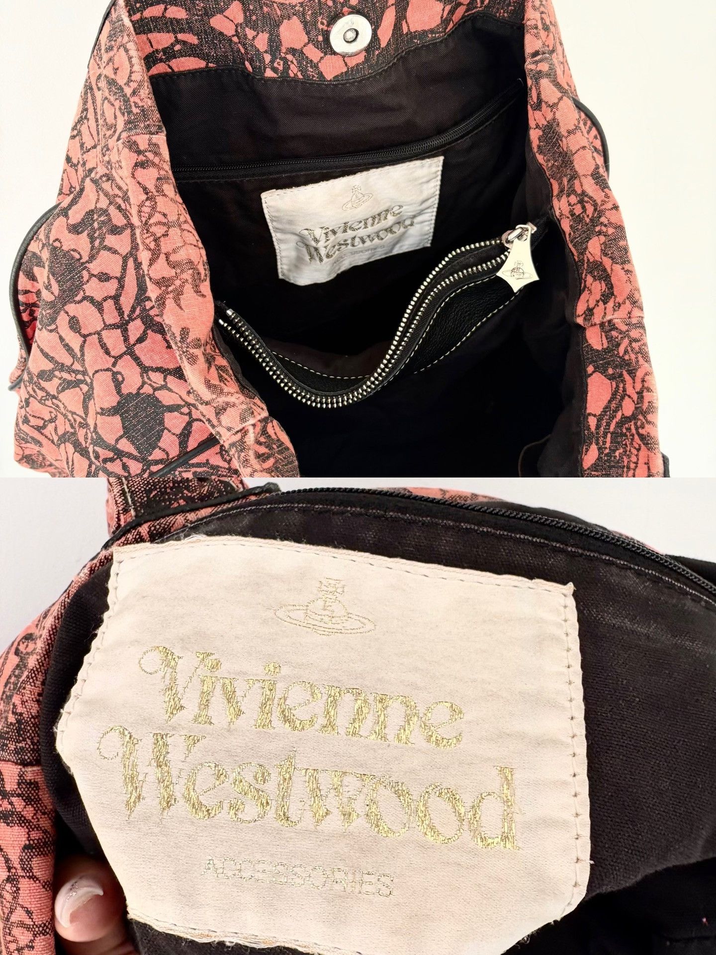 Vivienne Westwood Vivienne Westwood Vintage Orange Lace Handbag Size ONE SIZE - 9 Thumbnail