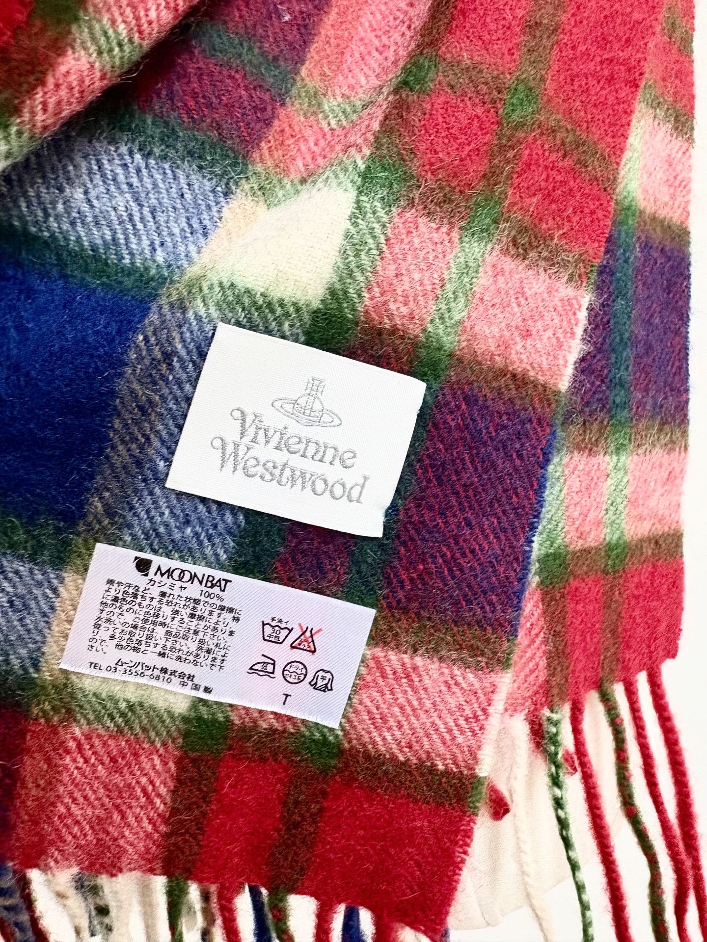 Vivienne Westwood Vivienne Westwood Vintage Plaid Saturn Scarf Size ONE SIZE - 5 Thumbnail