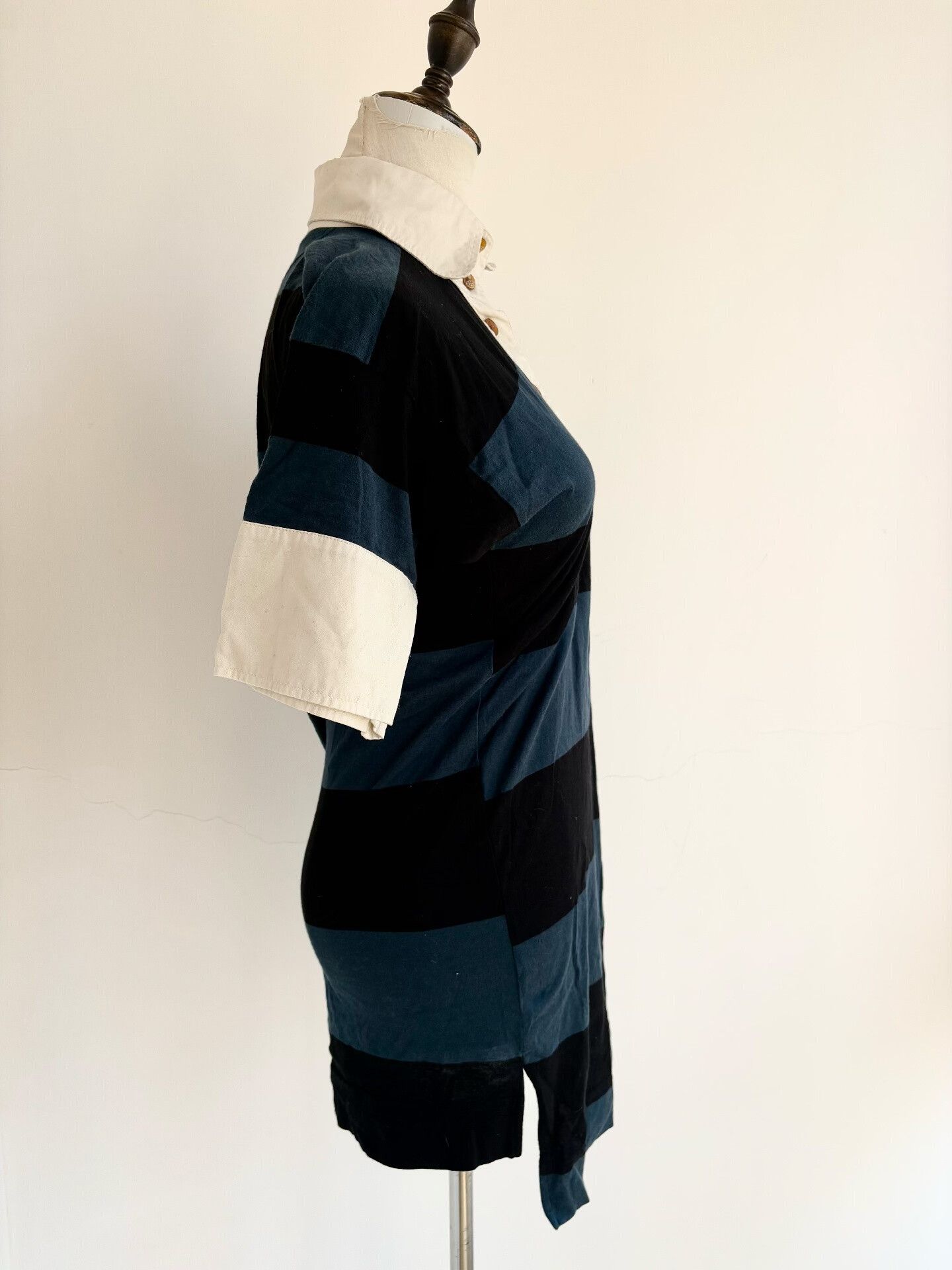 Vivienne Westwood Vivienne Westwood Blue Black Stripe Polo Dress Size L / US 10 / IT 46 - 5 Thumbnail