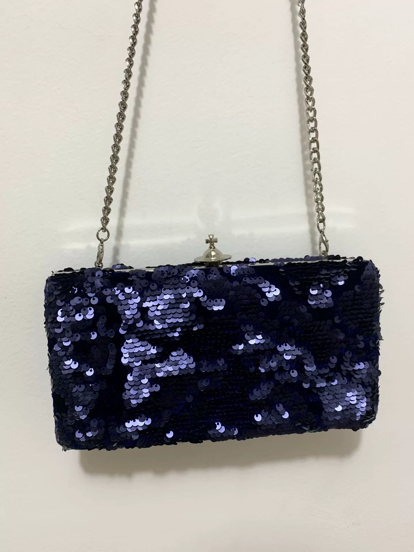 Vivienne Westwood Vivienne Westwood Sapphire Sequin Saturn Clutch Size ONE SIZE - 2 Thumbnail