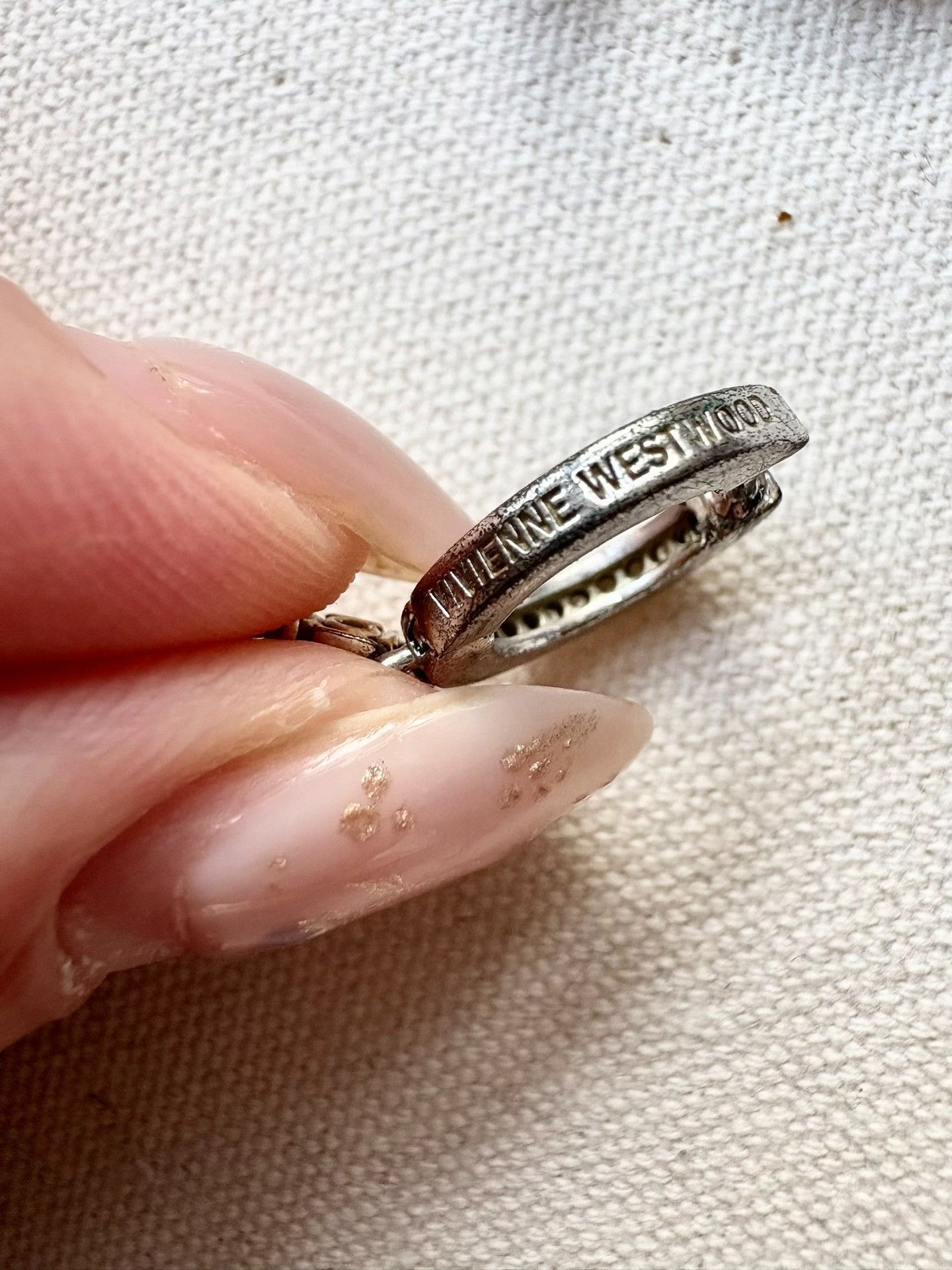 Vivienne Westwood Vivienne Westwood Vintage Silver Saturn Hoop Earrings Size ONE SIZE - 9 Thumbnail