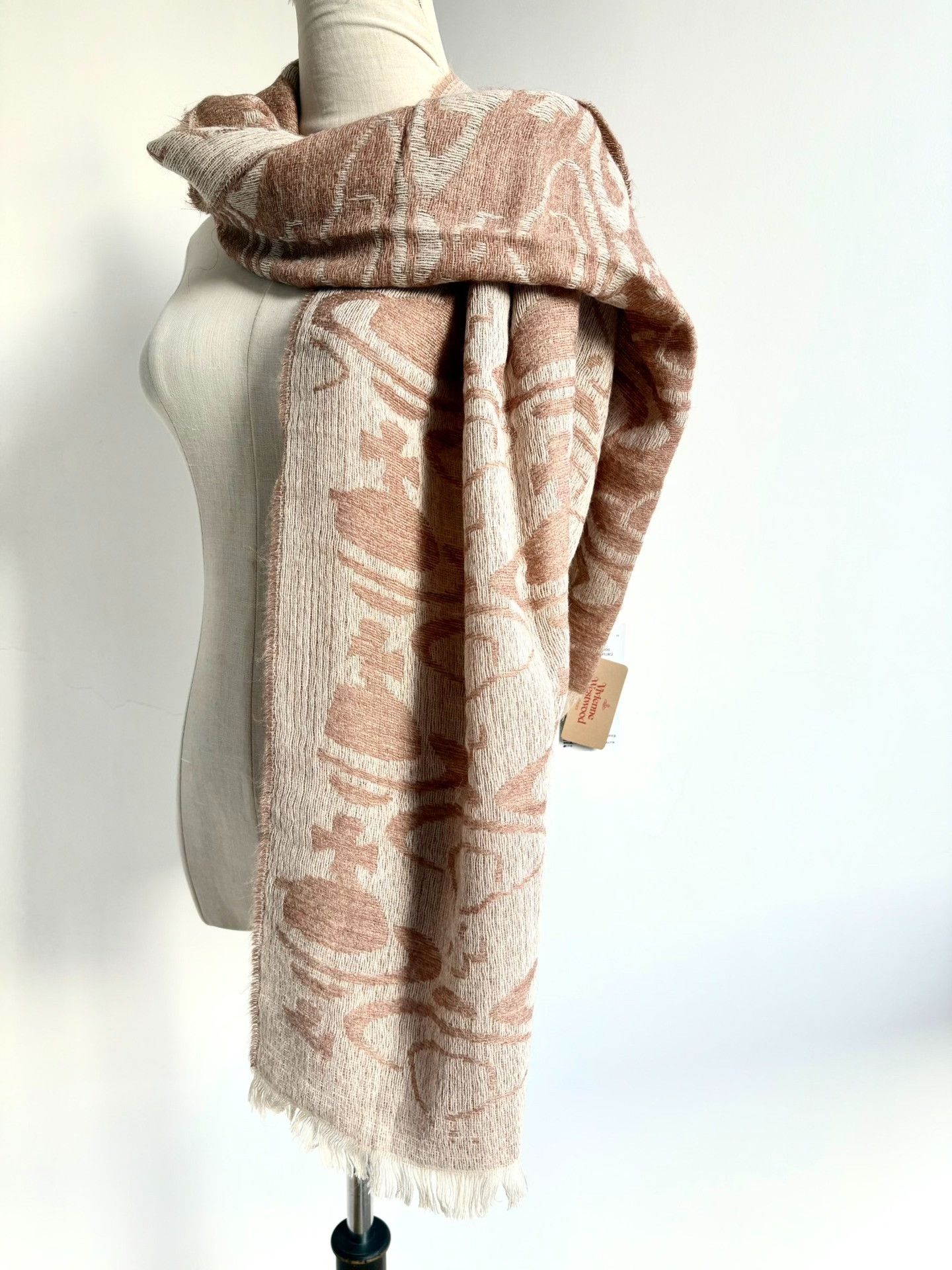 Vivienne Westwood Vivienne Westwood Vintage Beige Saturn Scarf Size ONE SIZE - 3 Thumbnail