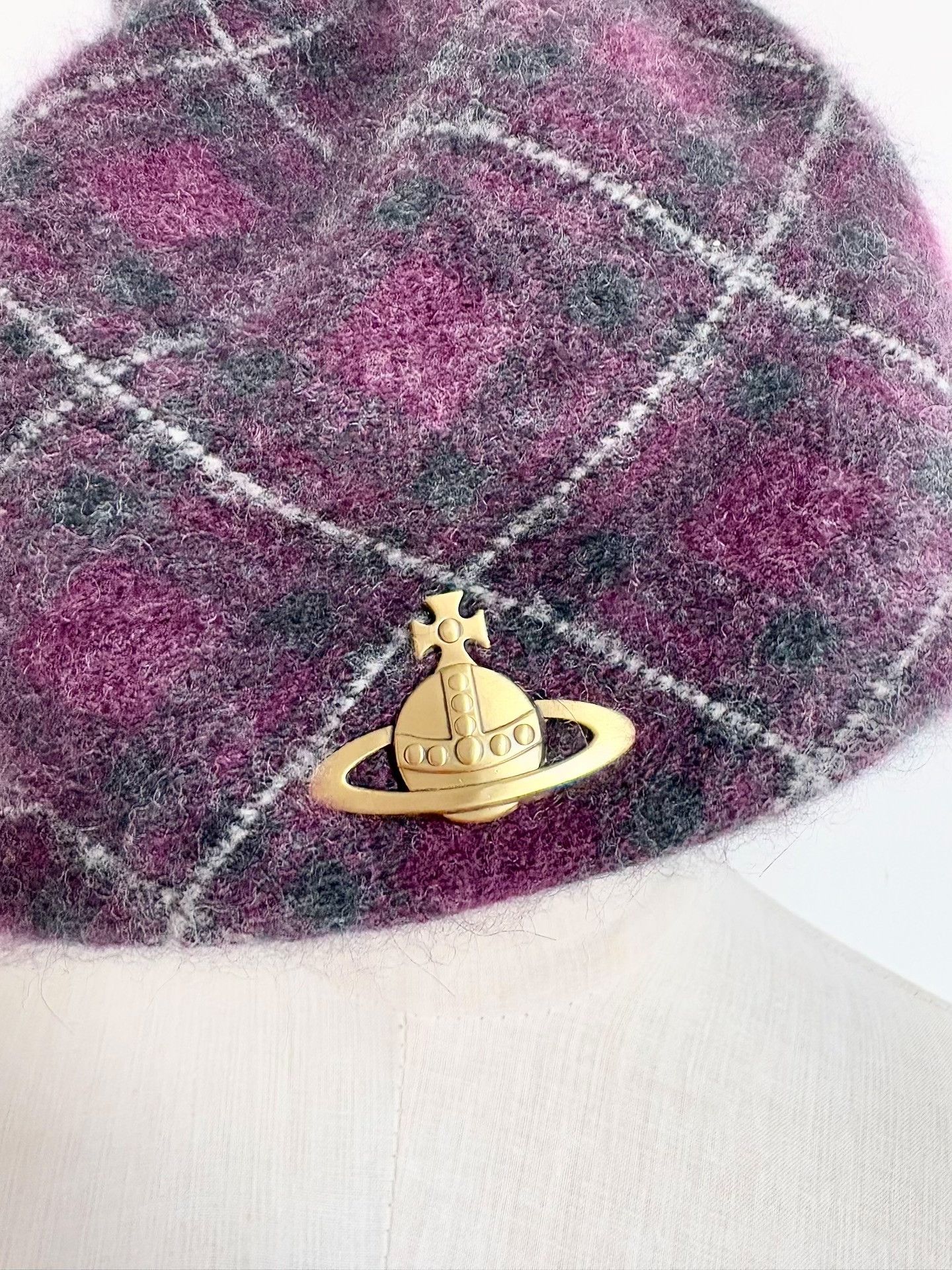 Vivienne Westwood Vivienne Westwood Vintage Purple Plaid Beret Size ONE SIZE - 5 Thumbnail