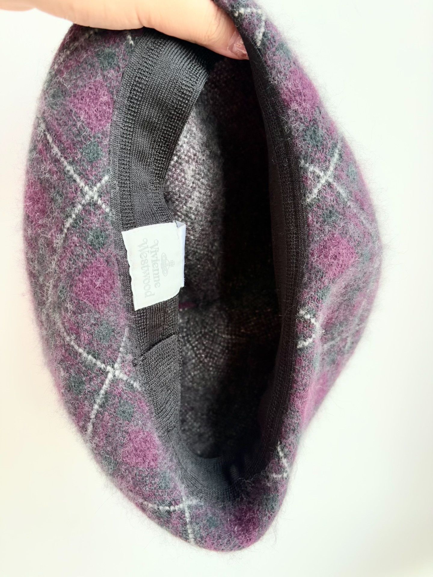 Vivienne Westwood Vivienne Westwood Vintage Purple Plaid Beret Size ONE SIZE - 4 Thumbnail