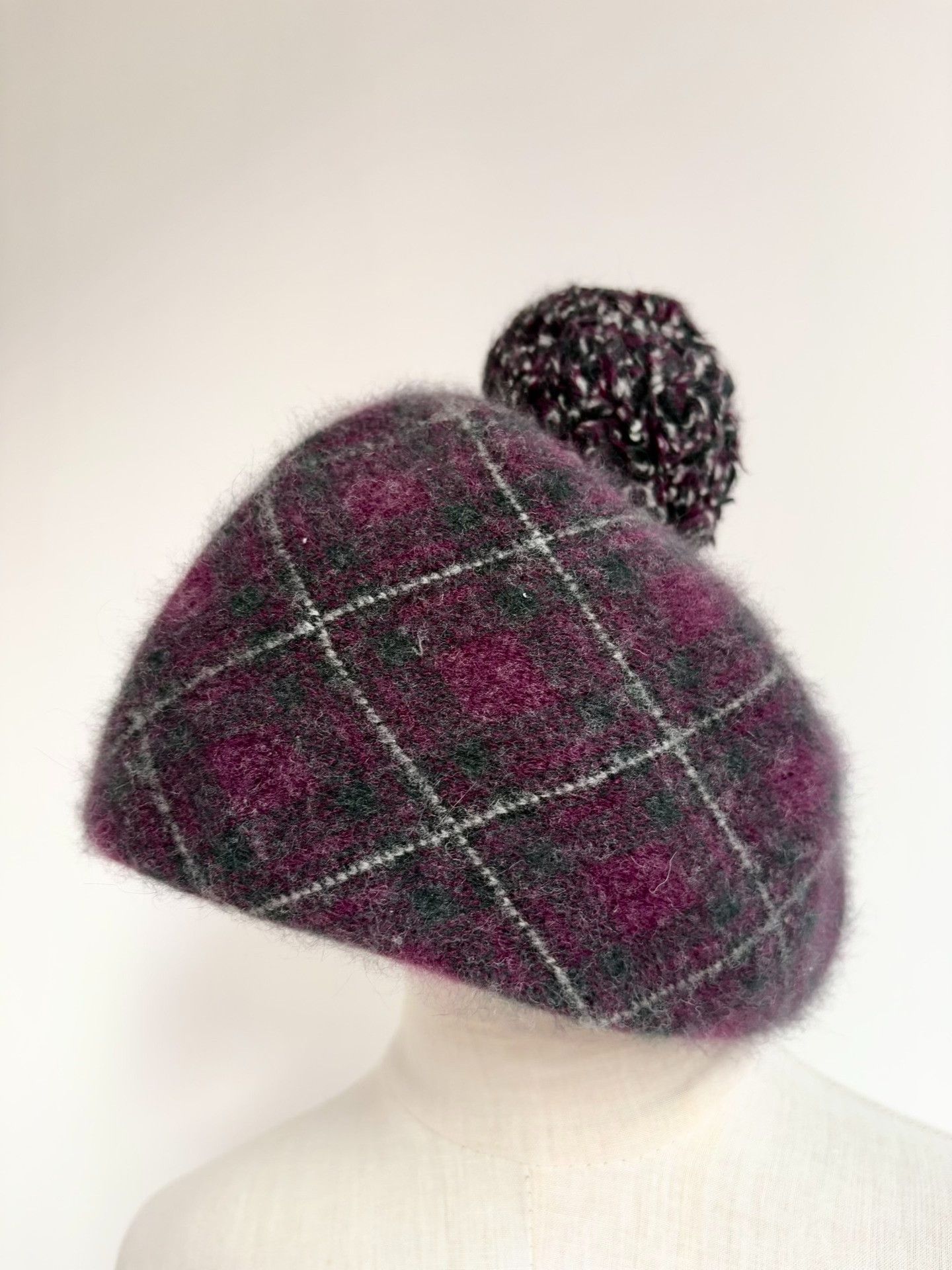 Vivienne Westwood Vivienne Westwood Vintage Purple Plaid Beret Size ONE SIZE - 2 Thumbnail
