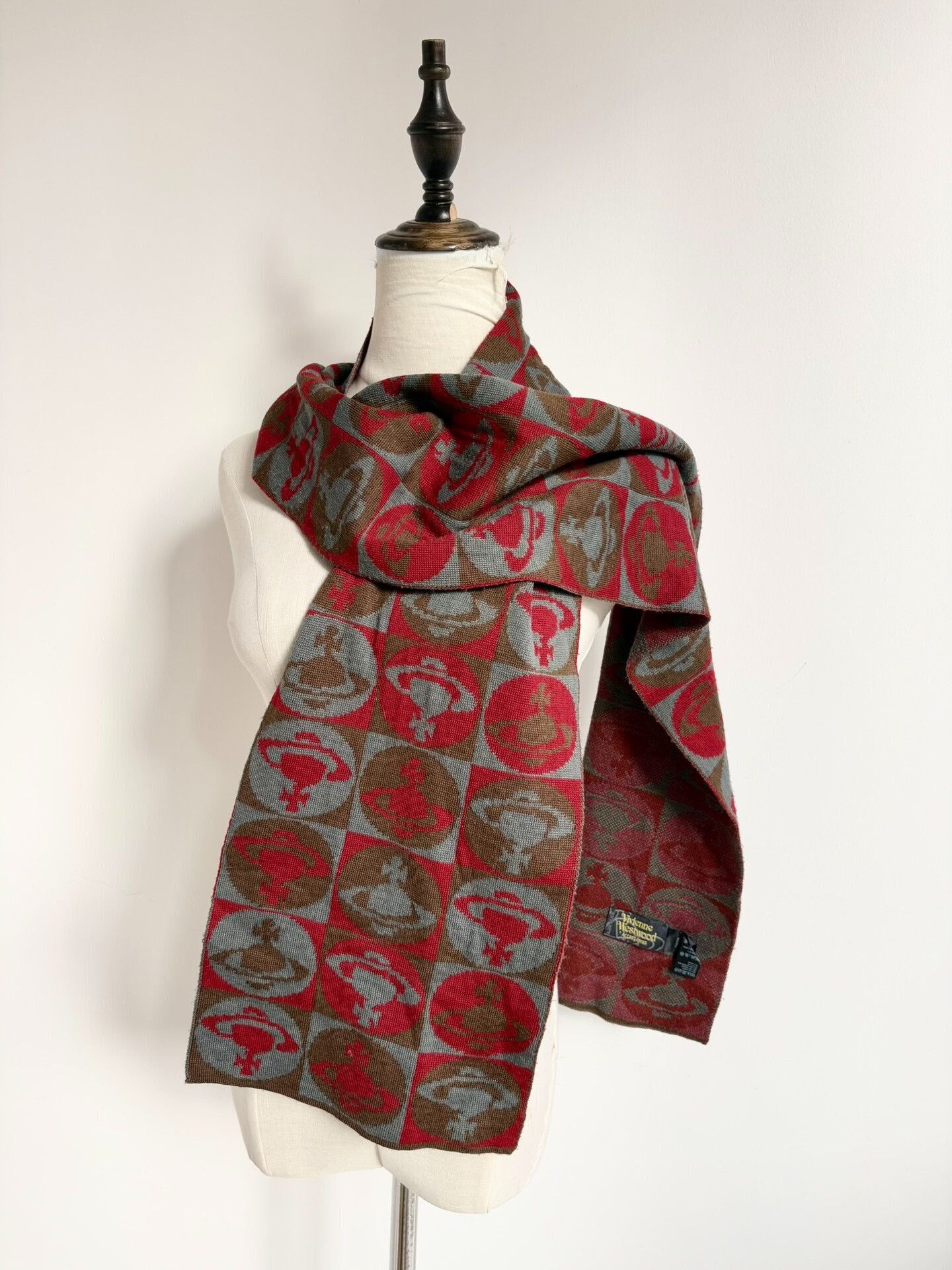 Vivienne Westwood Vivienne Westwood Saturn Logo Knit Scarf Size ONE SIZE - 3 Thumbnail