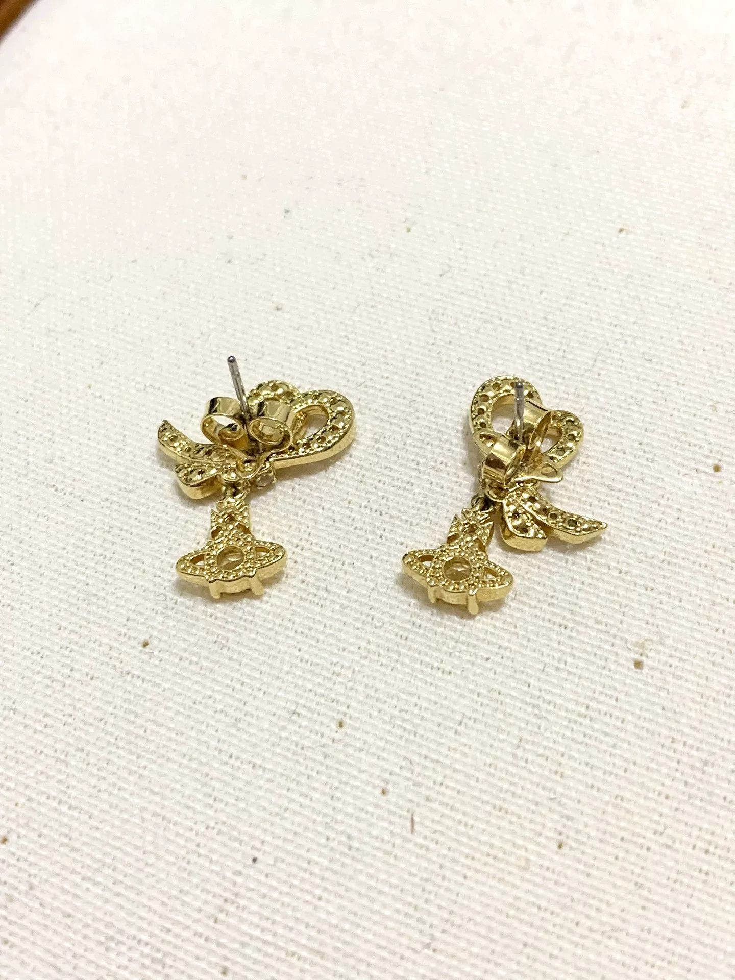 Vivienne Westwood Vivienne Westwood Bow Saturn Earrings Size ONE SIZE - 3 Thumbnail