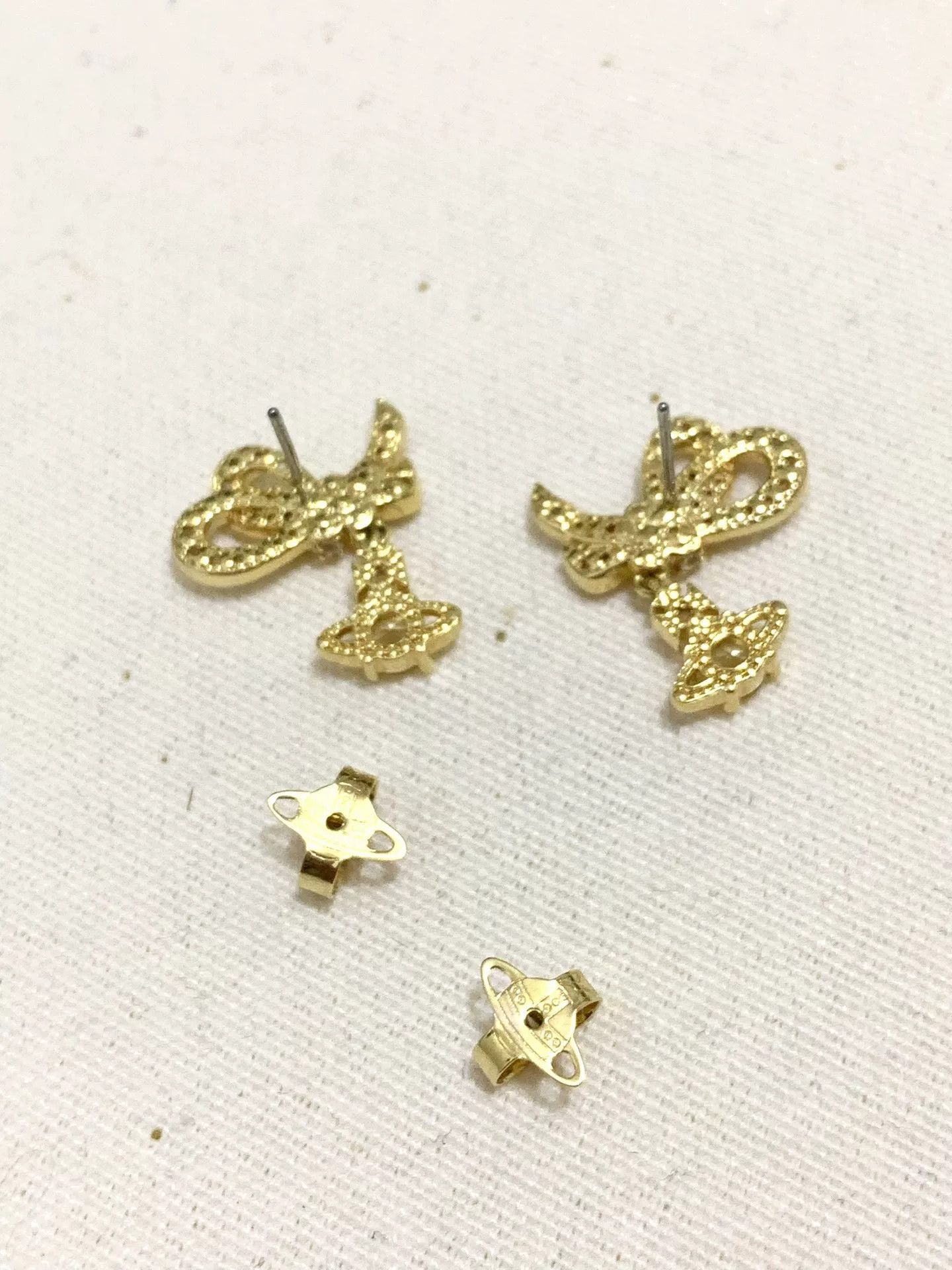 Vivienne Westwood Vivienne Westwood Bow Saturn Earrings Size ONE SIZE - 4 Thumbnail