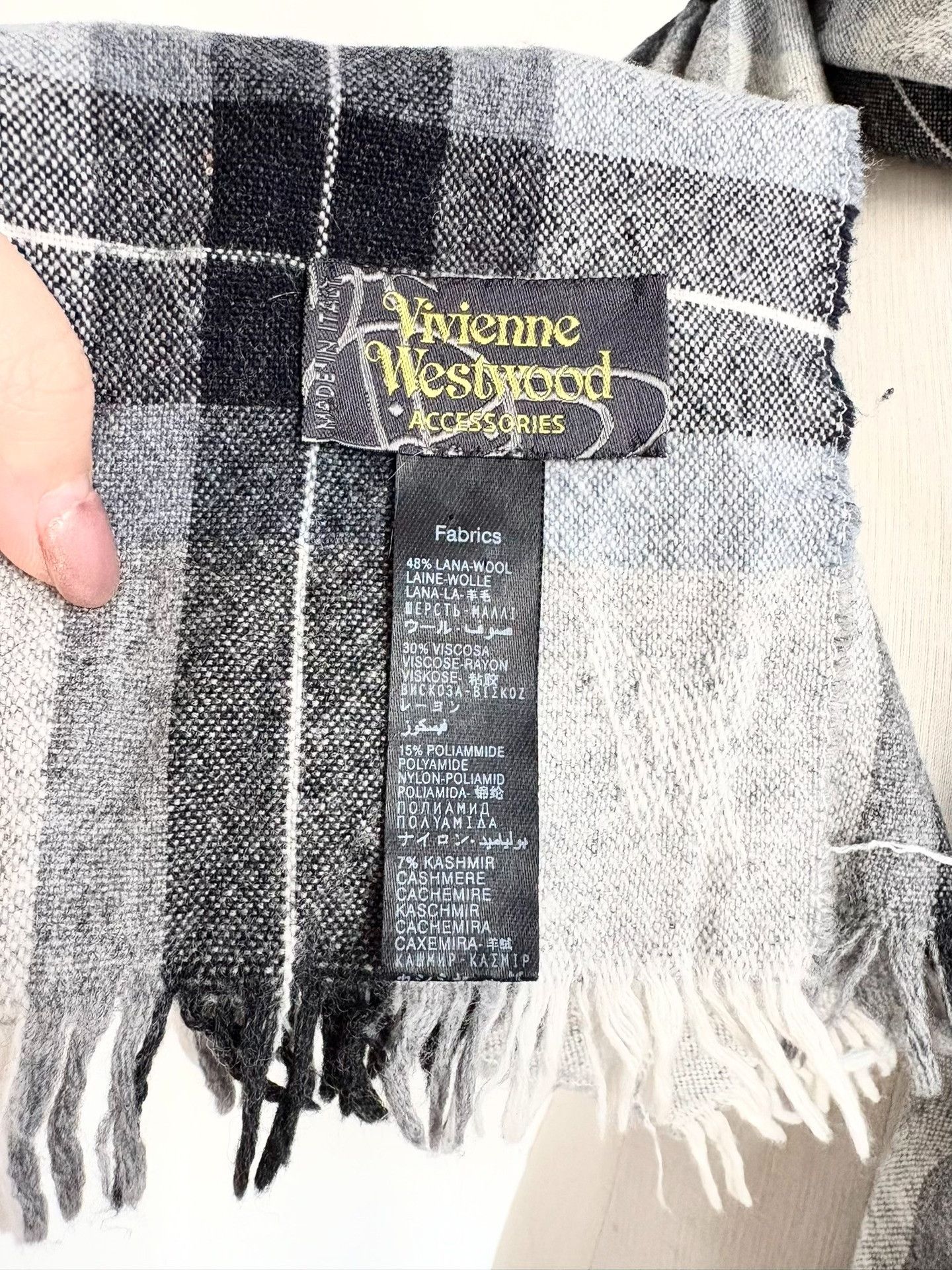 Vivienne Westwood Vivienne Westwood Saturn Plaid Scarf Size ONE SIZE - 5 Thumbnail