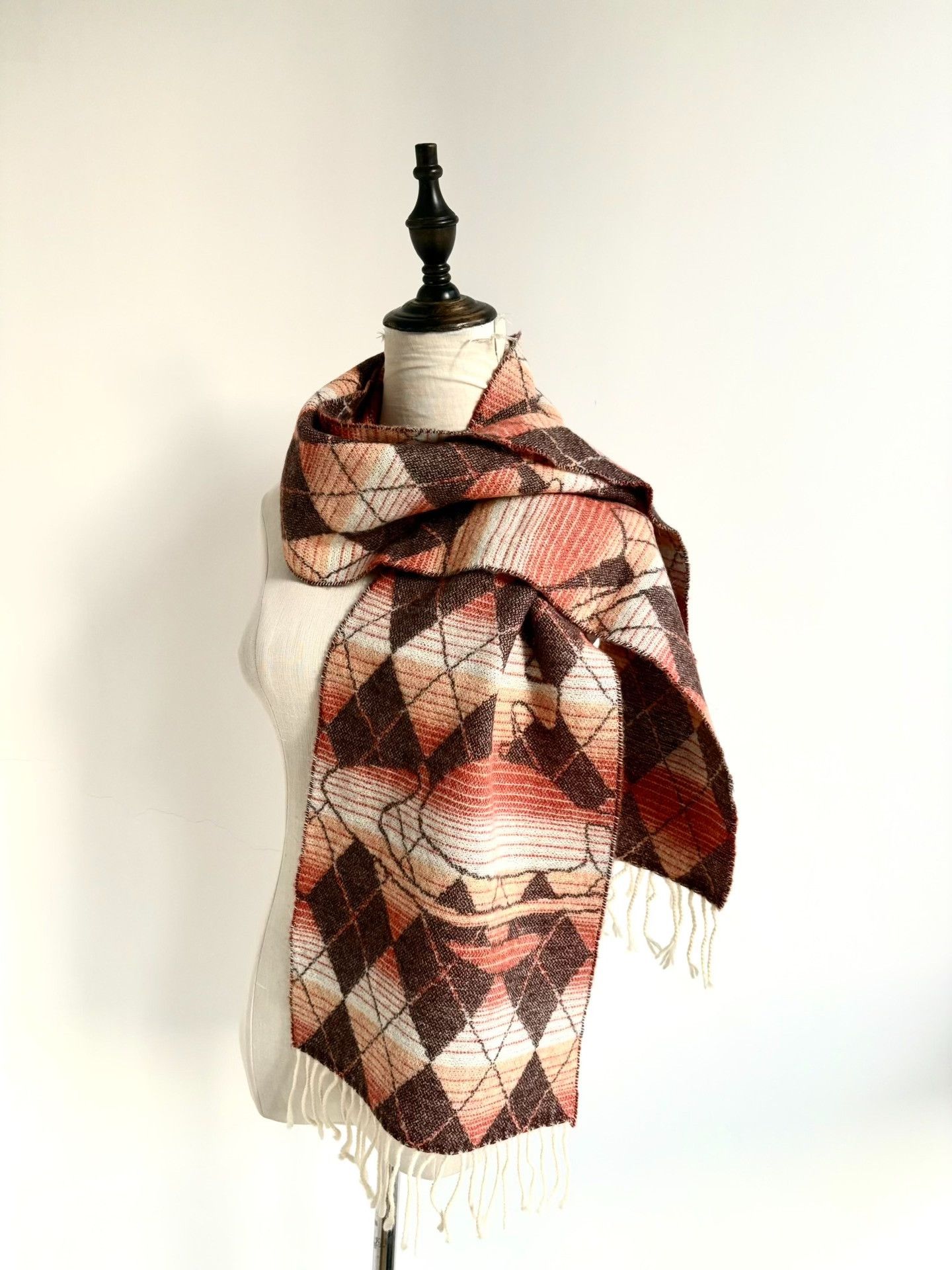 Vivienne Westwood Vivienne Westwood Vintage Gradient Orange Wool Scarf Size ONE SIZE - 2 Thumbnail