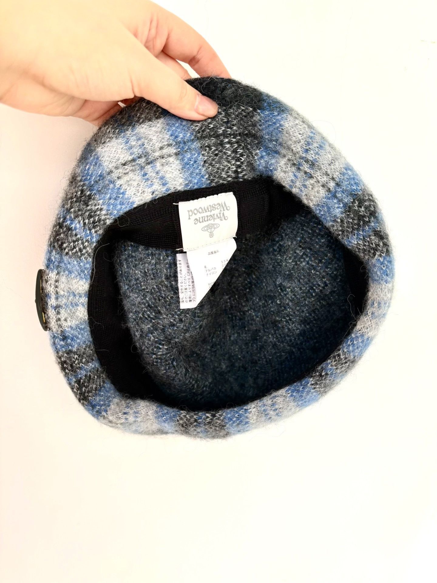 Vivienne Westwood Vivienne Westwood Vintage Gray Blue Plaid Beret Size ONE SIZE - 6 Thumbnail