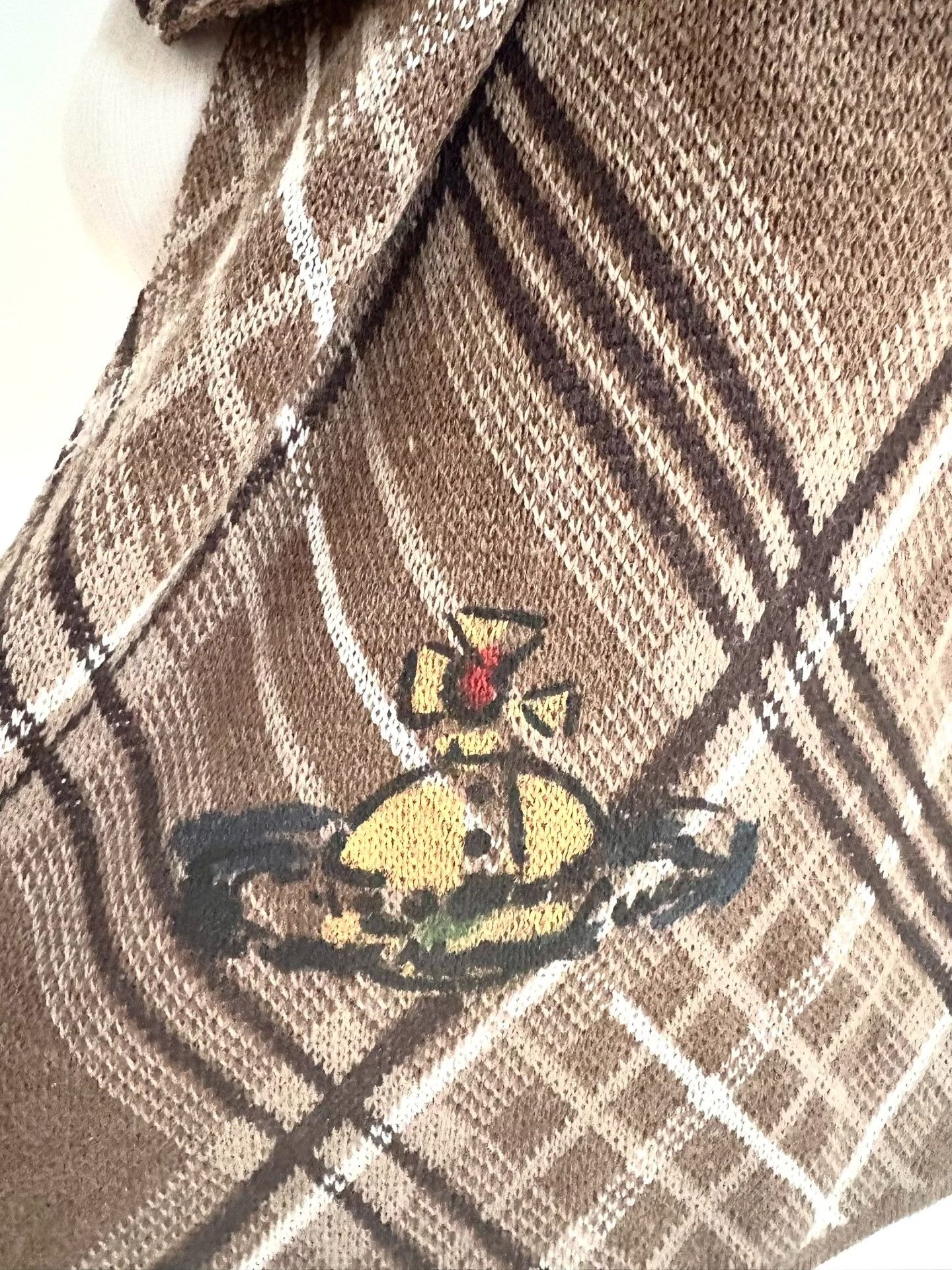Vivienne Westwood Vivienne Westwood Brown Plaid Saturn Scarf Size ONE SIZE - 2 Thumbnail