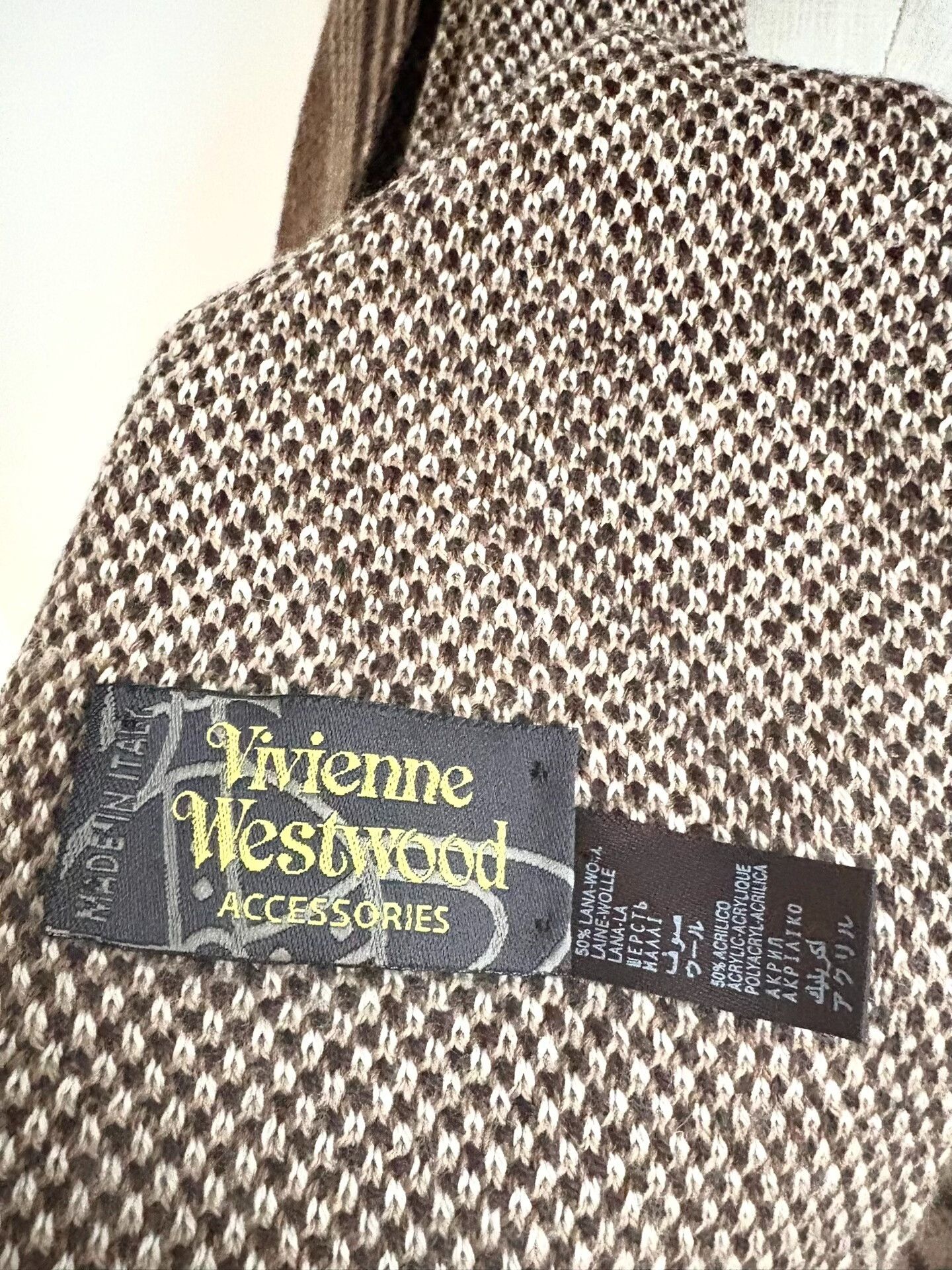 Vivienne Westwood Vivienne Westwood Brown Plaid Saturn Scarf Size ONE SIZE - 8 Thumbnail