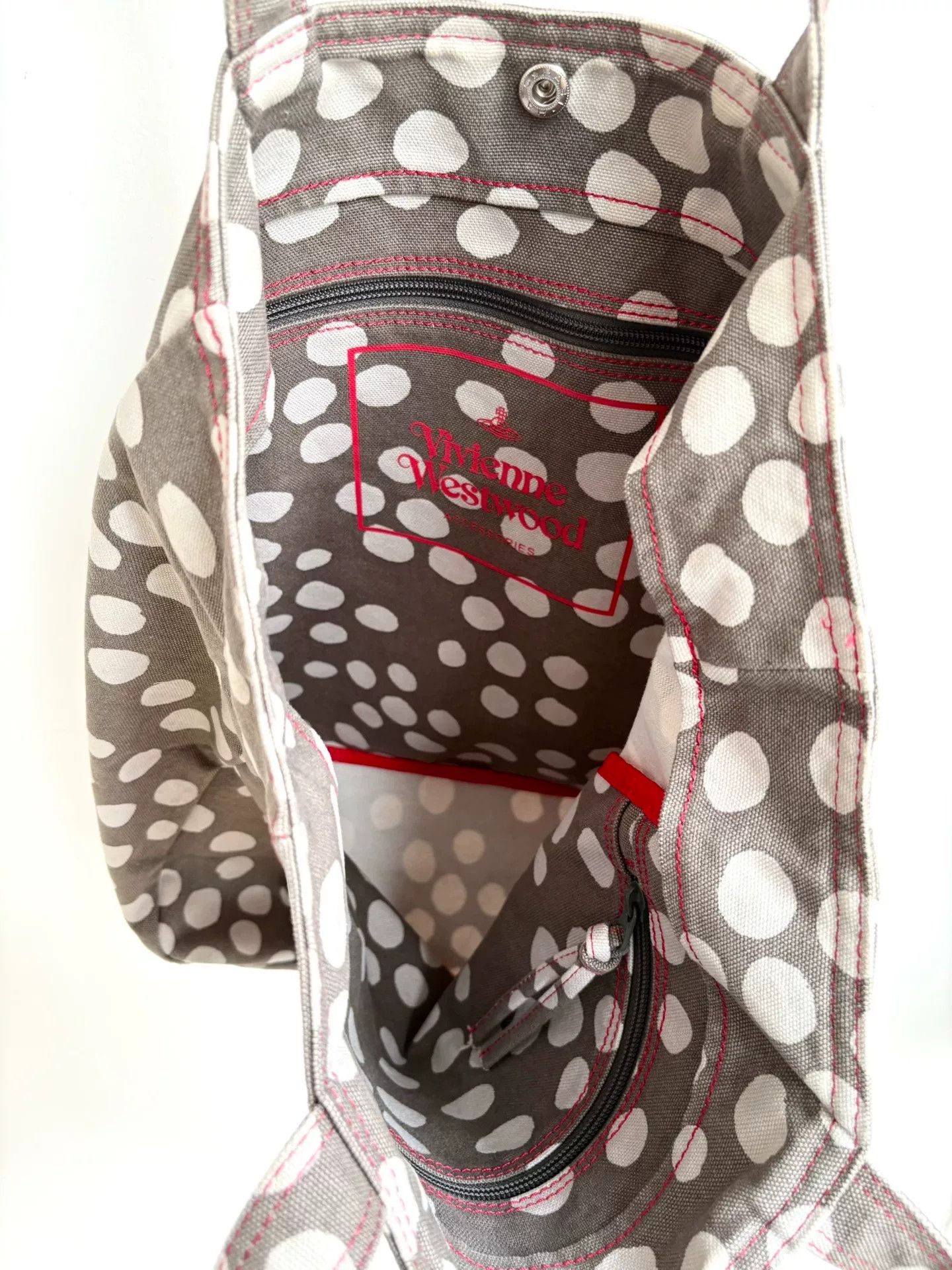 Vivienne Westwood Vivienne Westwood Vintage Polka Dot Canvas Handbag Size ONE SIZE - 3 Thumbnail