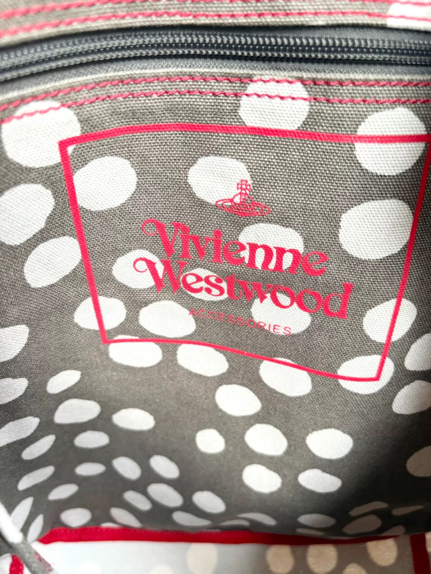 Vivienne Westwood Vivienne Westwood Vintage Polka Dot Canvas Handbag Size ONE SIZE - 6 Thumbnail