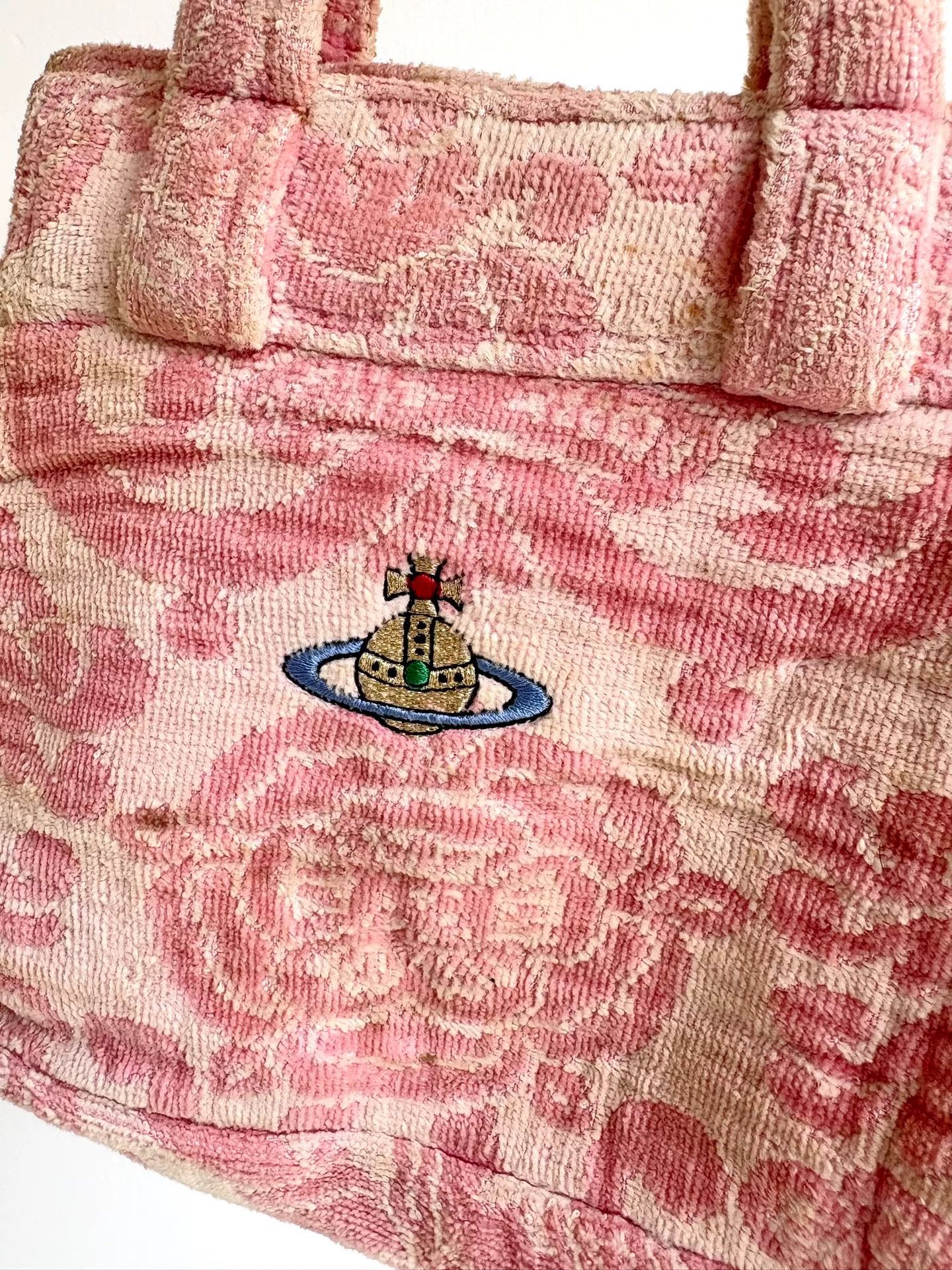 Vivienne Westwood Vivienne Westwood Vintage Pink Carved Towel Bag Small Size ONE SIZE - 3 Thumbnail