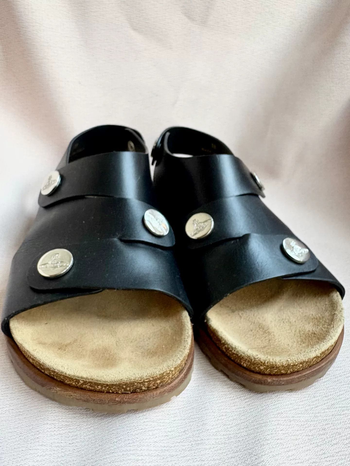 Vivienne Westwood Vivienne Westwood Black Saturn Birkenstock Size US 7 / IT 37 - 2 Thumbnail