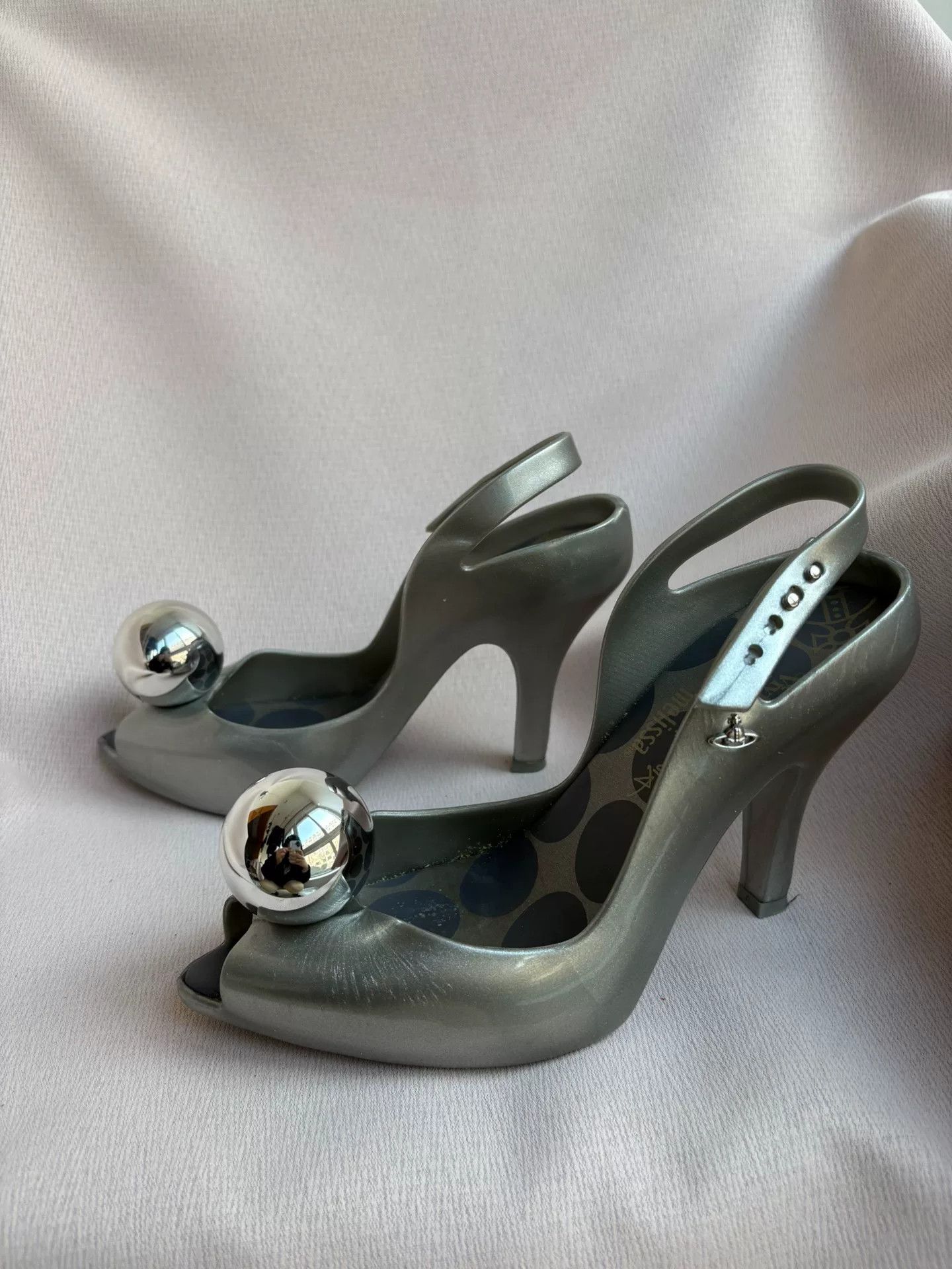 Vivienne Westwood Vivienne Westwood Melissa Silver Ball Heels Size US 7 / IT 37 - 3 Thumbnail
