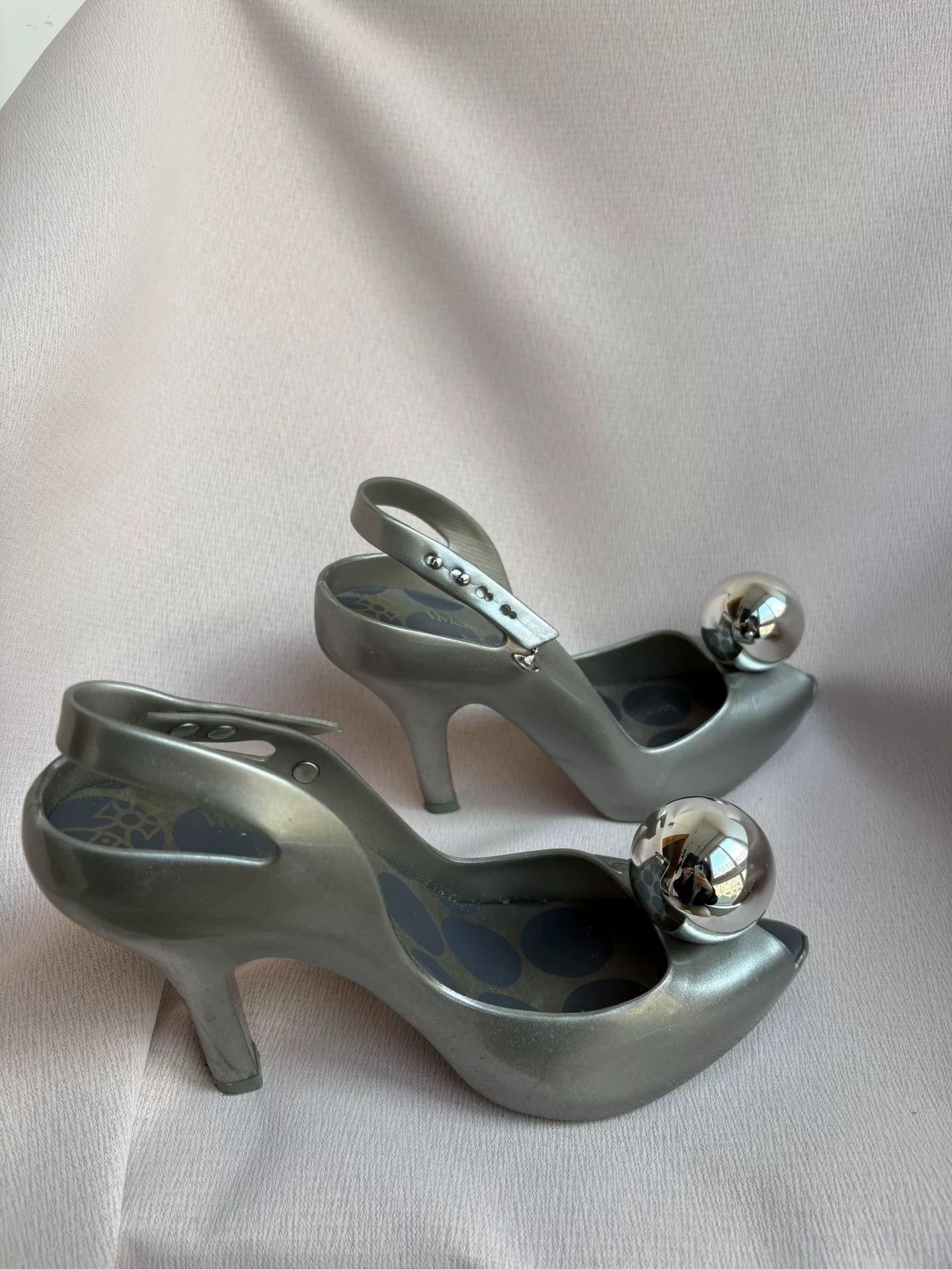 Vivienne Westwood Vivienne Westwood Melissa Silver Ball Heels Size US 7 / IT 37 - 4 Thumbnail