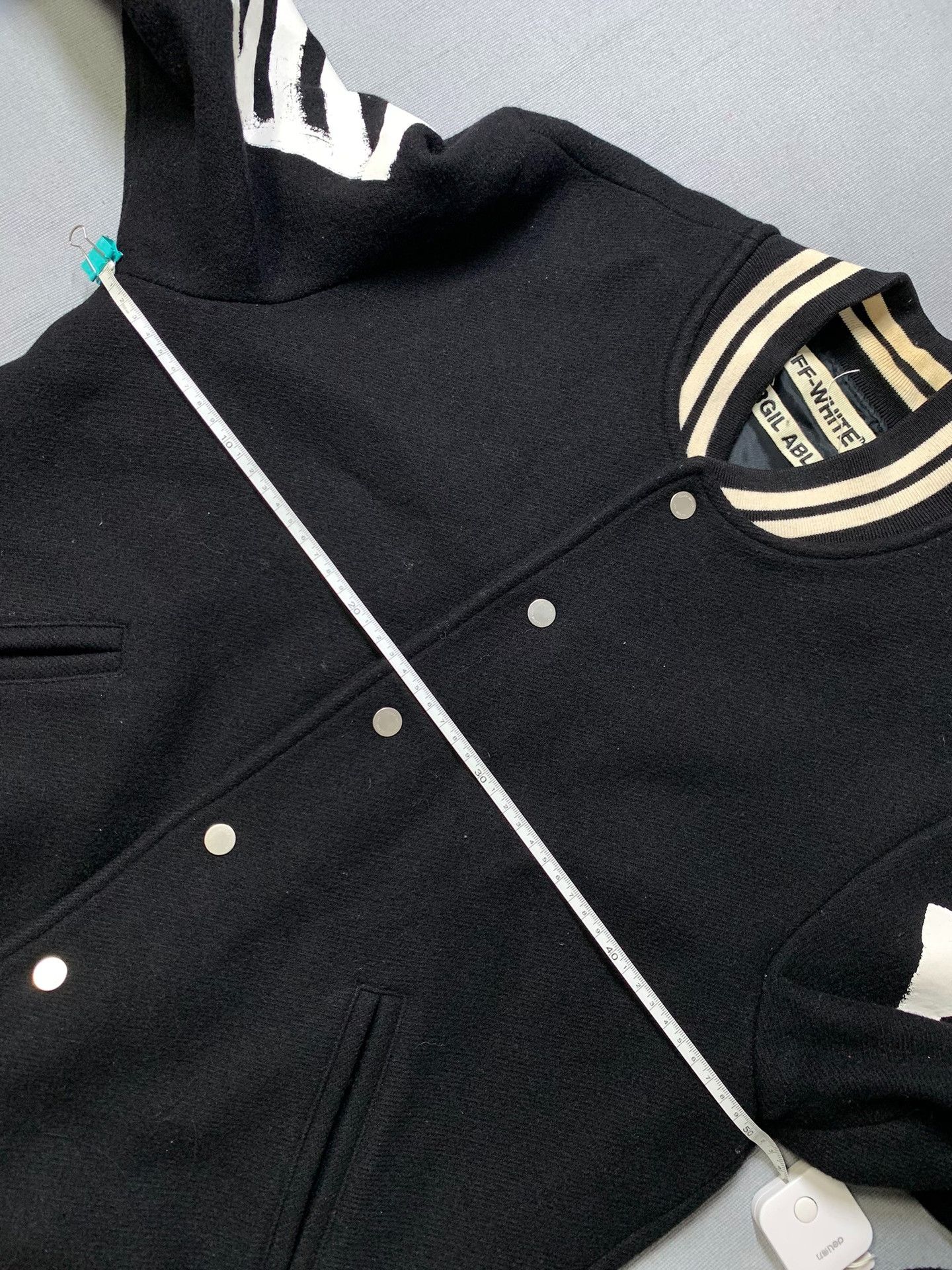 Off-White Off-White Virgil Abloh Wool Varsity Jacket Size US XS / EU 42 / 0 - 7 Thumbnail