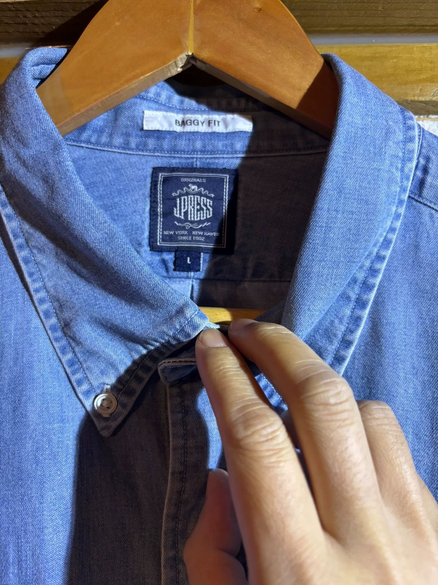 J. Press J. Press Store Limited Denim Shirt Size US L / EU 52-54 / 3 - 2 Thumbnail