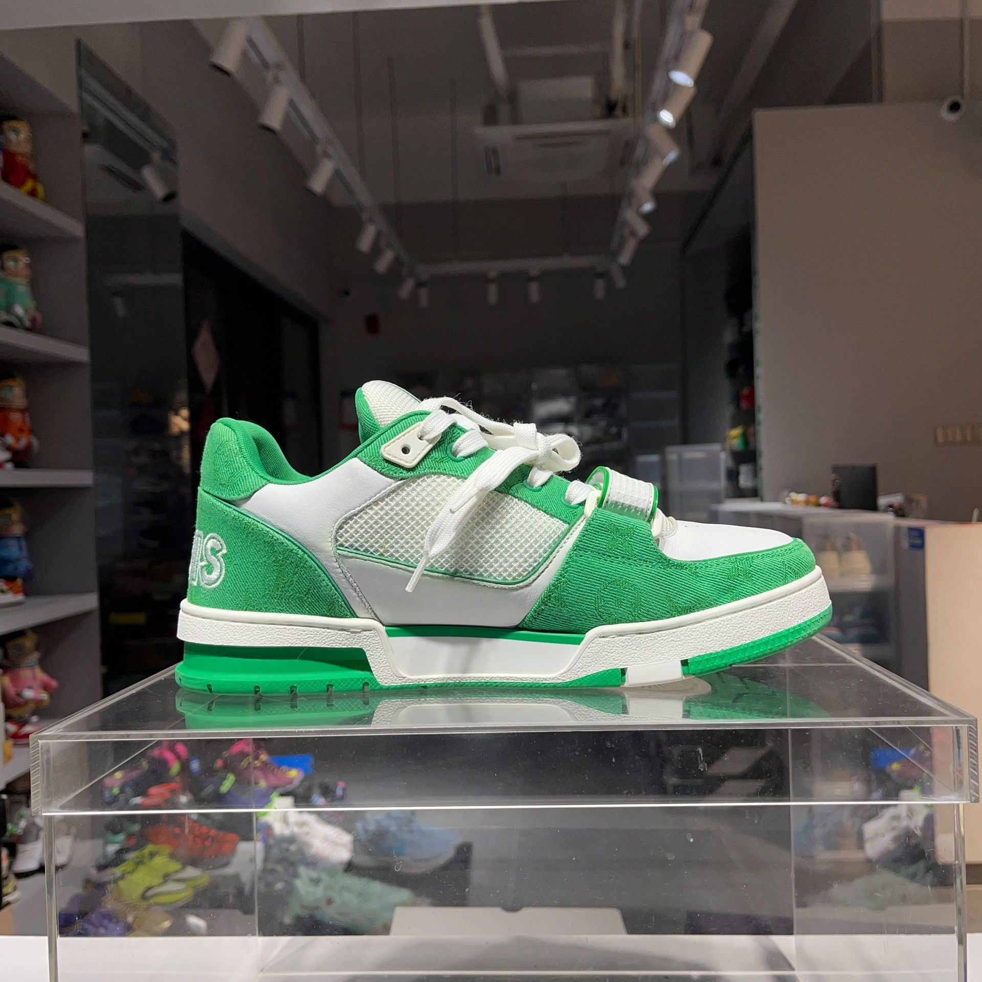 Louis Vuitton Louis Vuitton Training Denim Green Lowtop Sneakers 9 Men Size US 9 / EU 42 - 3 Thumbnail