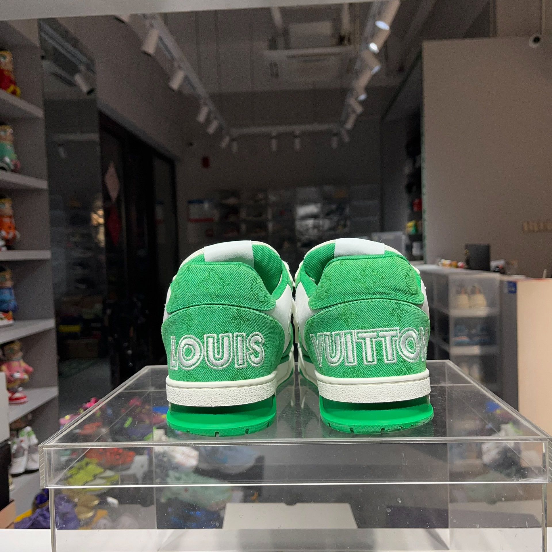 Louis Vuitton Louis Vuitton Training Denim Green Lowtop Sneakers 9 Men Size US 9 / EU 42 - 4 Thumbnail
