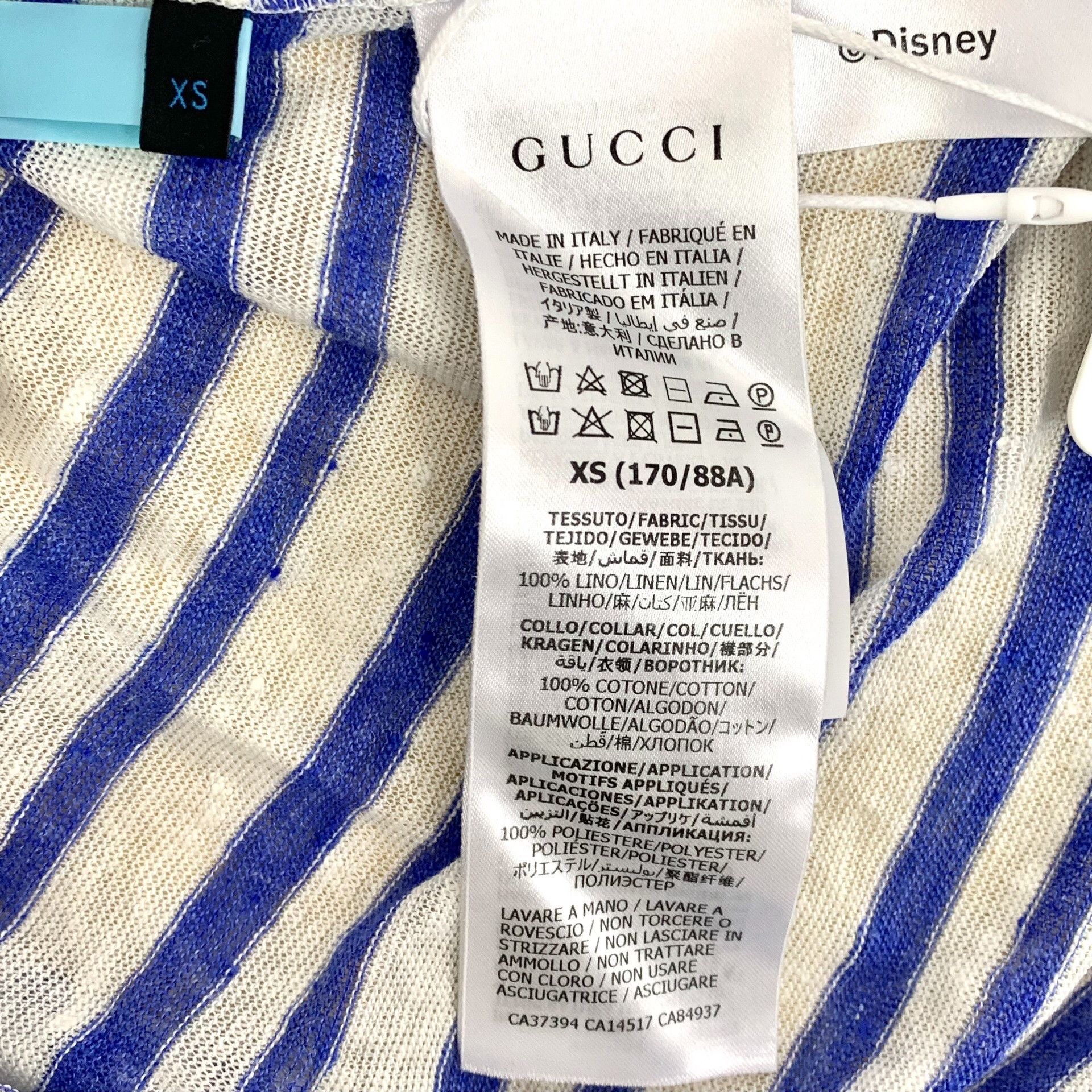 Gucci Gucci x Disney Striped Donald Duck T-Shirt XS Size US XS / EU 42 / 0 - 8 Thumbnail