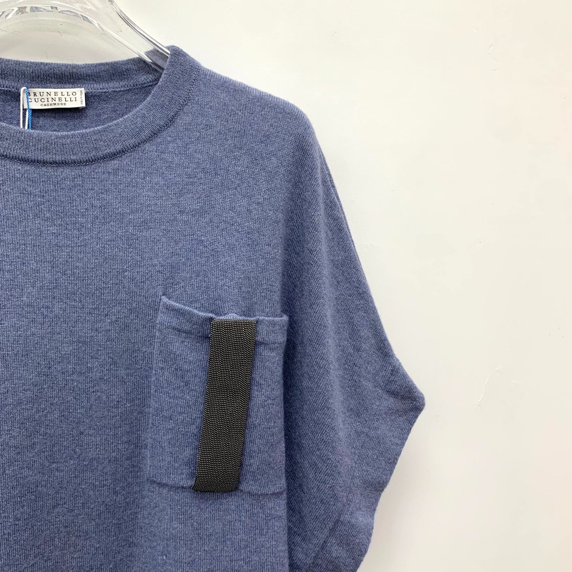 Brunello Cucinelli Brunello Cucinelli Monili Cashmere Knit T-Shirt XS Size US XS / EU 42 / 0 - 4 Thumbnail