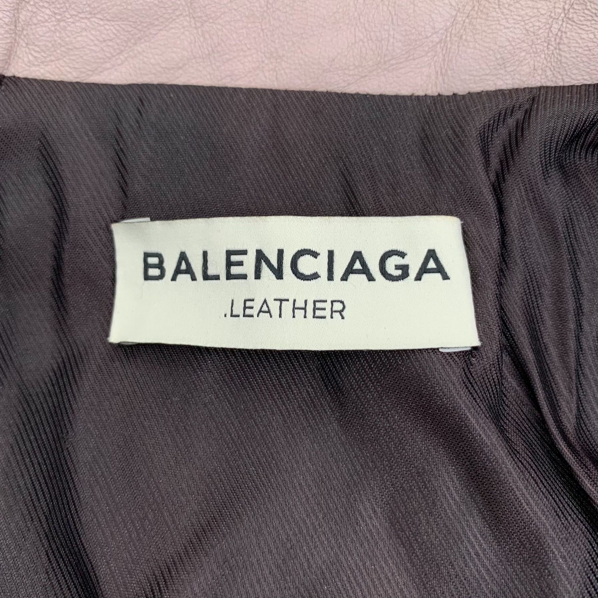 Balenciaga Balenciaga Mauve Leather Rider Jacket Size 34 Size XS / US 0-2 / IT 36-38 - 6 Thumbnail
