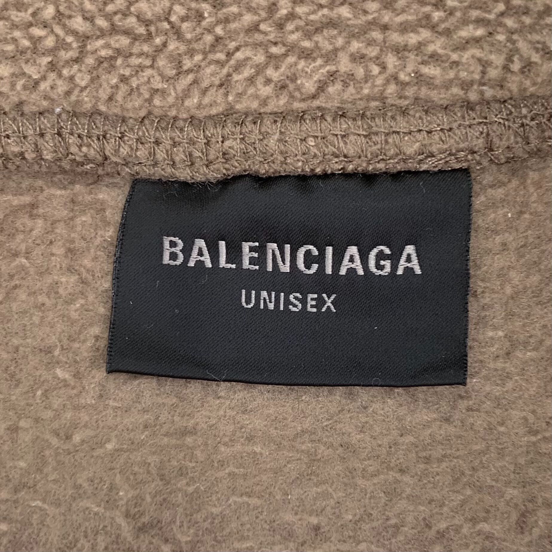 Balenciaga Balenciaga Brown Fleece Logo Sweatshirt Size L Size US L / EU 52-54 / 3 - 6 Thumbnail