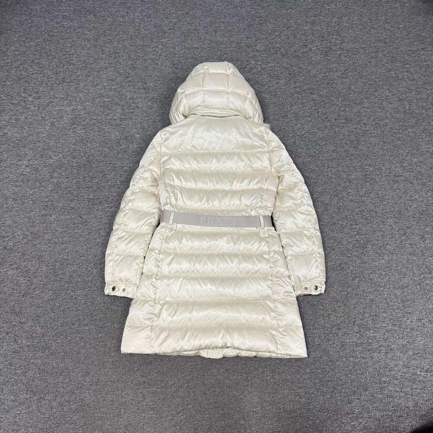 Prada Prada Fur Trim Belted Hooded Down Jacket 38 Size XS / US 0-2 / IT 36-38 - 3 Thumbnail