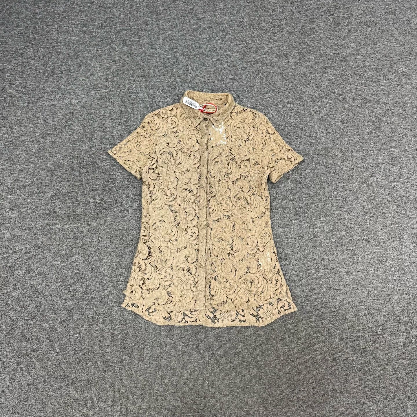 Burberry Burberry Lace Button Up Shirt UK 10 Size M / US 6-8 / IT 42-44 - 2 Thumbnail