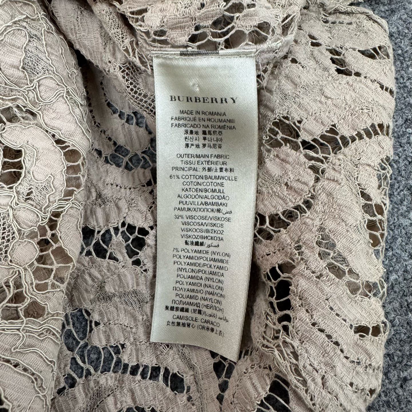 Burberry Burberry Lace Button Up Shirt UK 10 Size M / US 6-8 / IT 42-44 - 6 Thumbnail