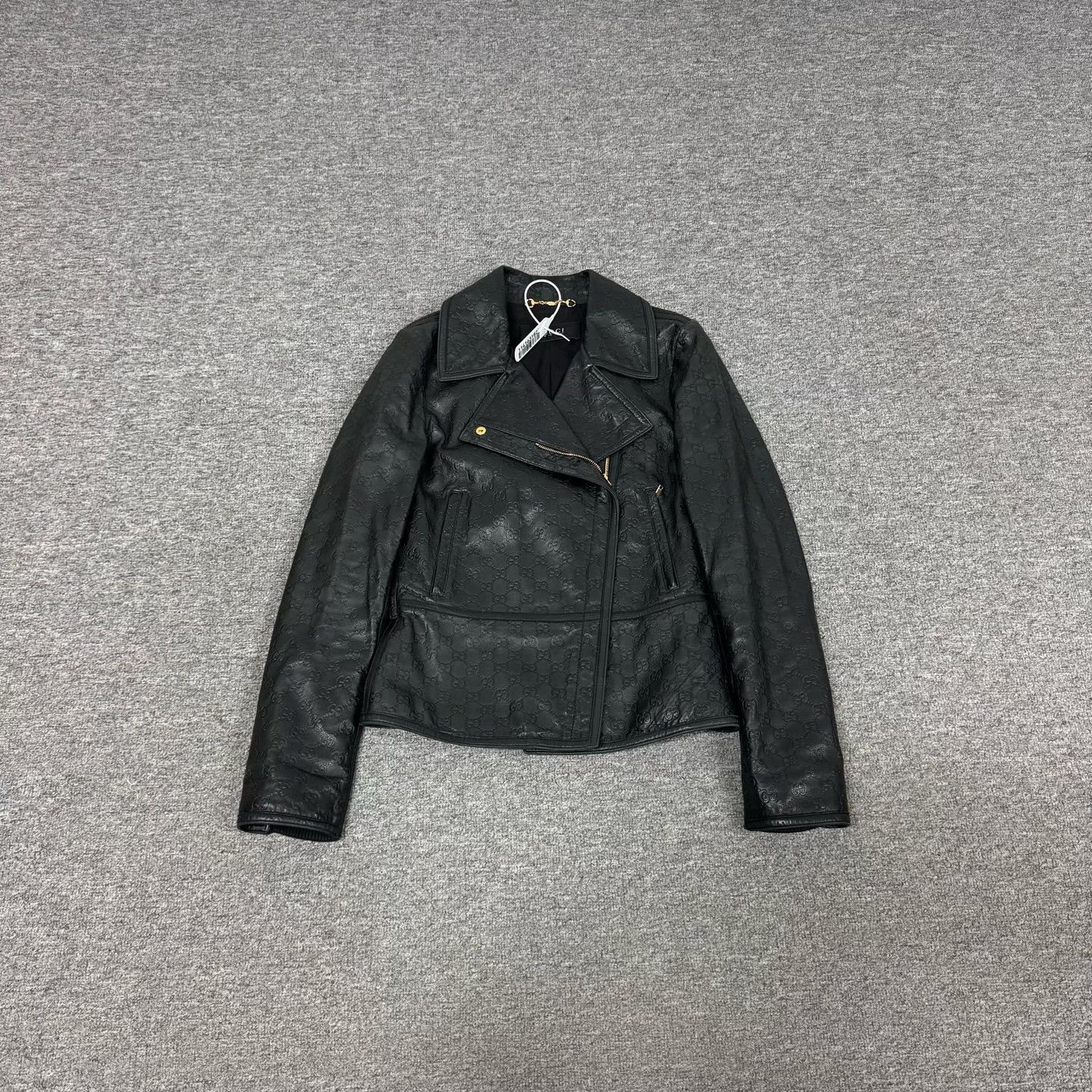 Gucci Gucci Guccissima GG Embossed Leather Jacket 40 Size S / US 4 / IT 40 - 2 Thumbnail