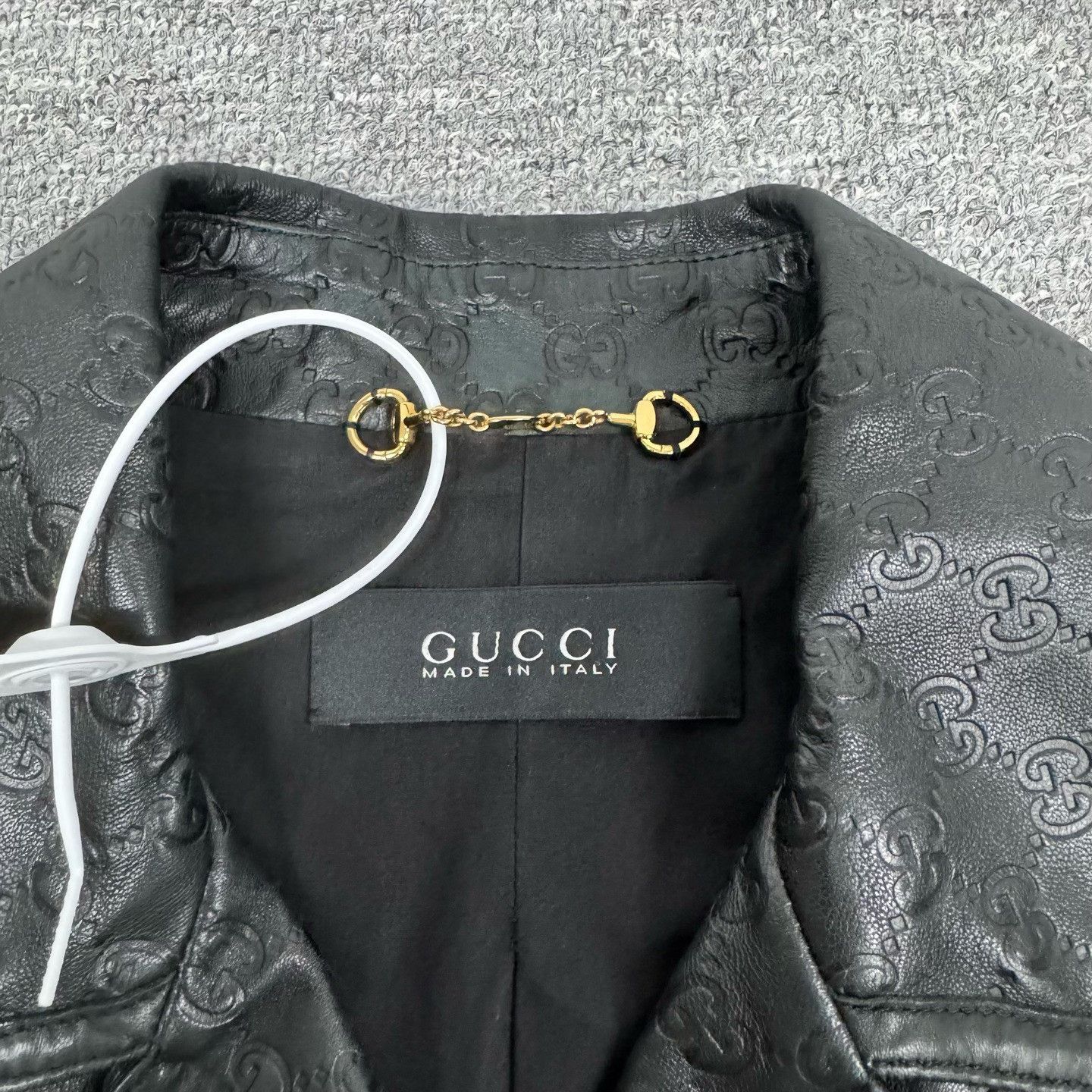 Gucci Gucci Guccissima GG Embossed Leather Jacket 40 Size S / US 4 / IT 40 - 6 Thumbnail