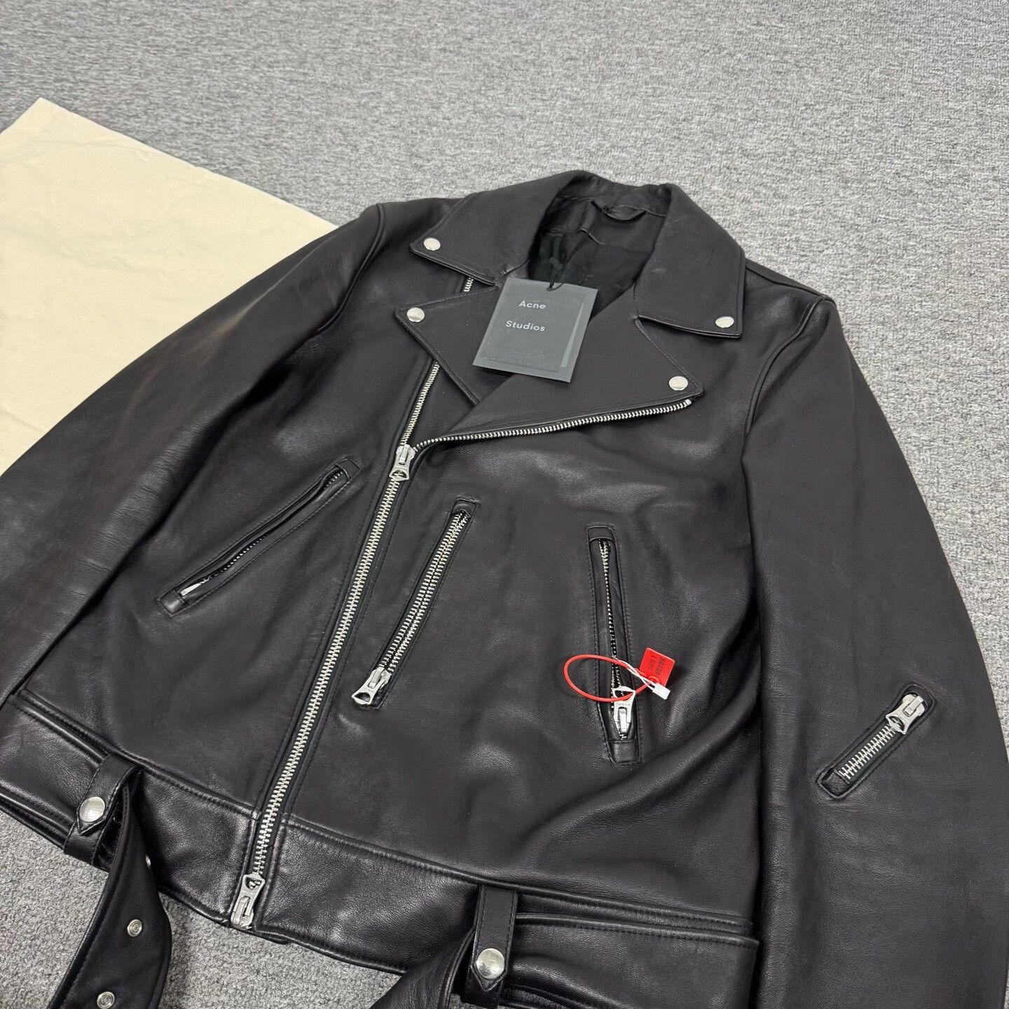 Acne Studios Acne Studios Nate Clean Leather Biker Jacket Size 46 Size US S / EU 44-46 / 1 - 5 Thumbnail