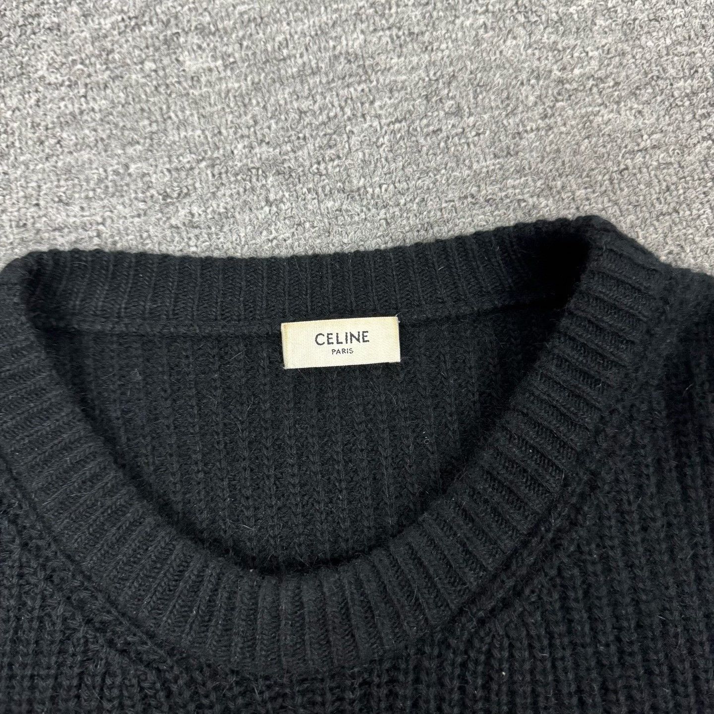 Celine Celine Logo Wool Knit Sweater L Size US L / EU 52-54 / 3 - 7 Thumbnail