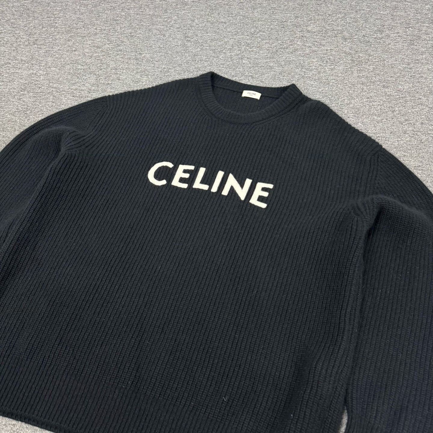 Celine Celine Logo Wool Knit Sweater L Size US L / EU 52-54 / 3 - 5 Thumbnail