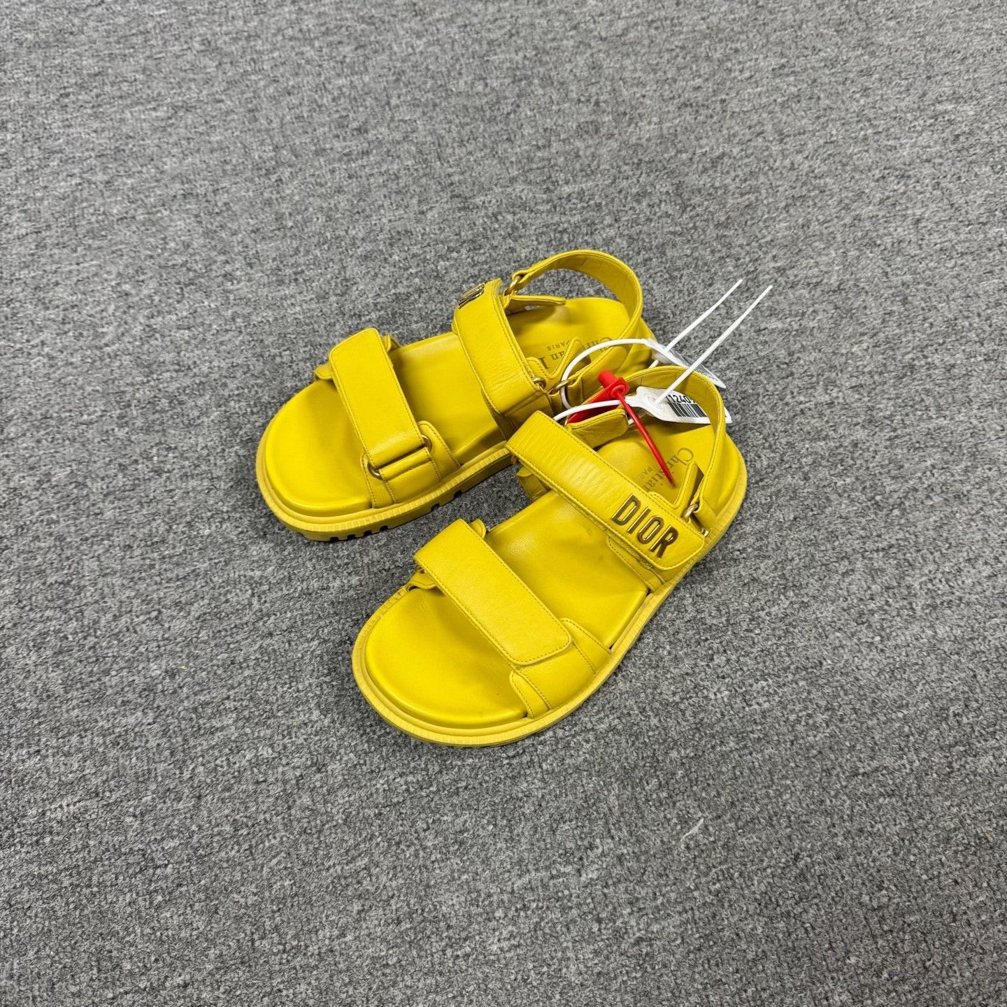 Dior Dior Yellow Leather Velcro Strap Sandals 36 Size US 6 / IT 36 - 2 Thumbnail