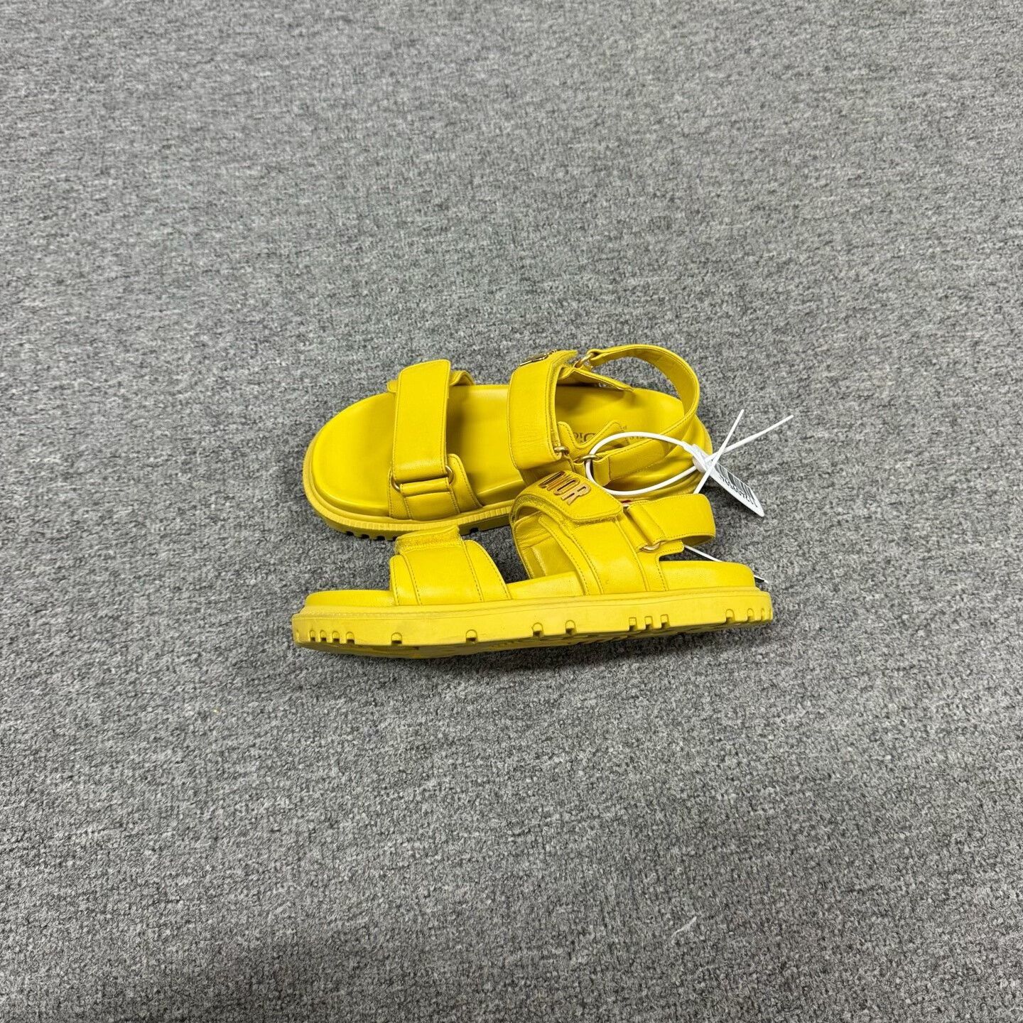 Dior Dior Yellow Leather Velcro Strap Sandals 36 Size US 6 / IT 36 - 3 Thumbnail